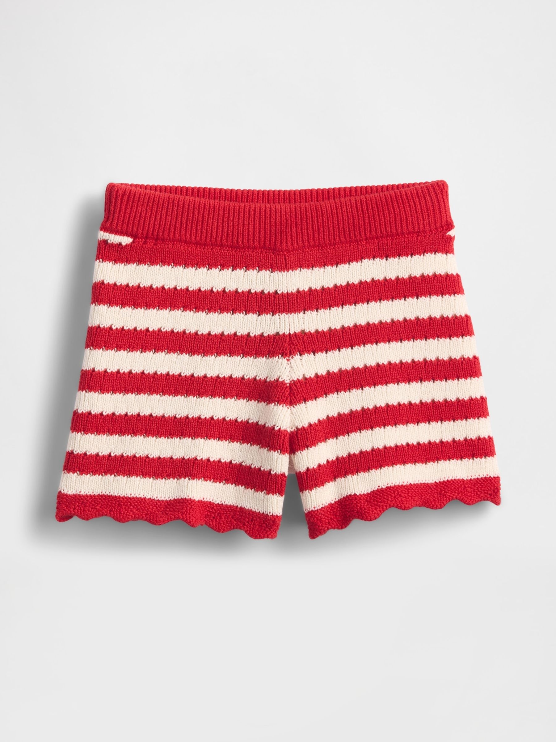 Red Crochet Pull On Shorts (6mths-5yrs) - Image 2 of 3