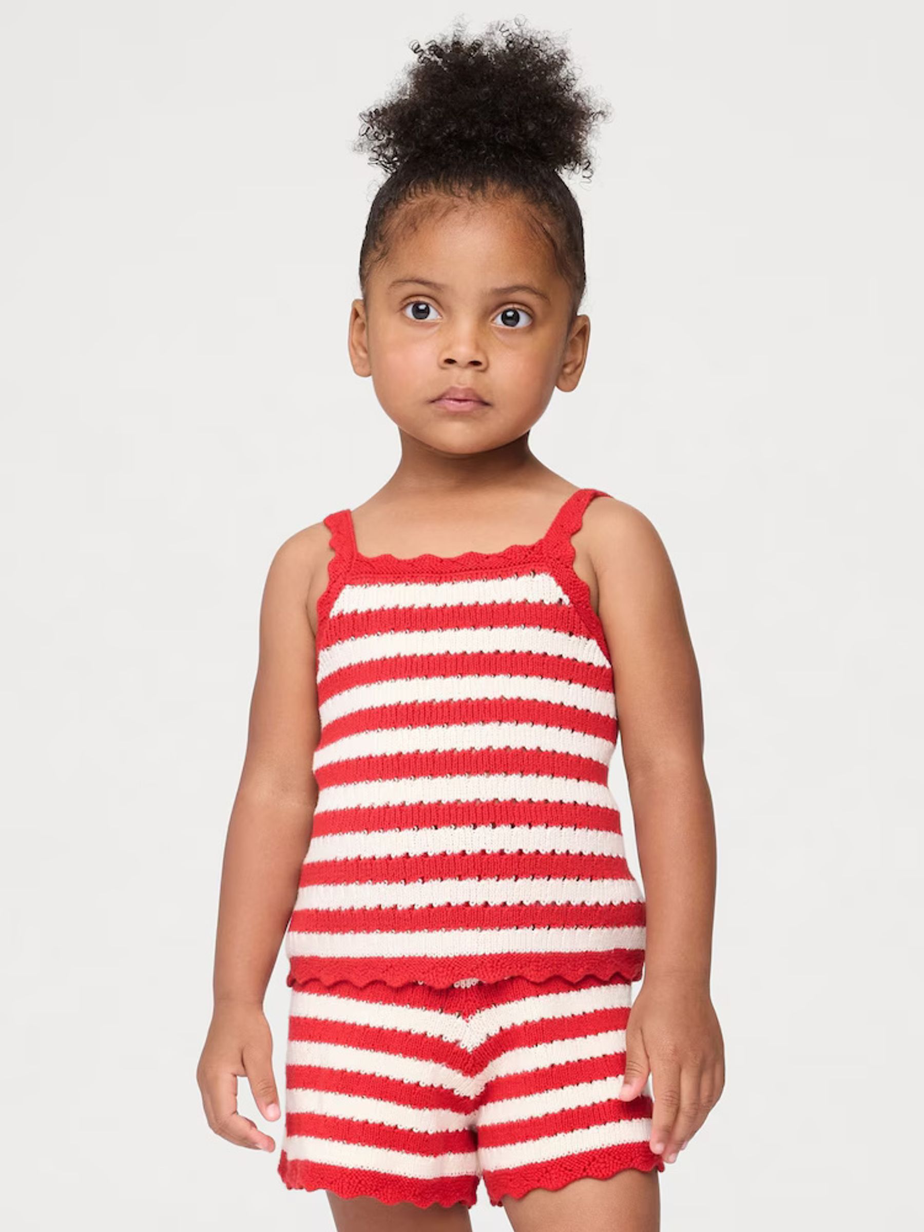 Red Crochet Pull On Shorts (6mths-5yrs) - Image 2 of 4 Red Crochet Pull On Shorts (6mths-5yrs) - Image 2 of 4