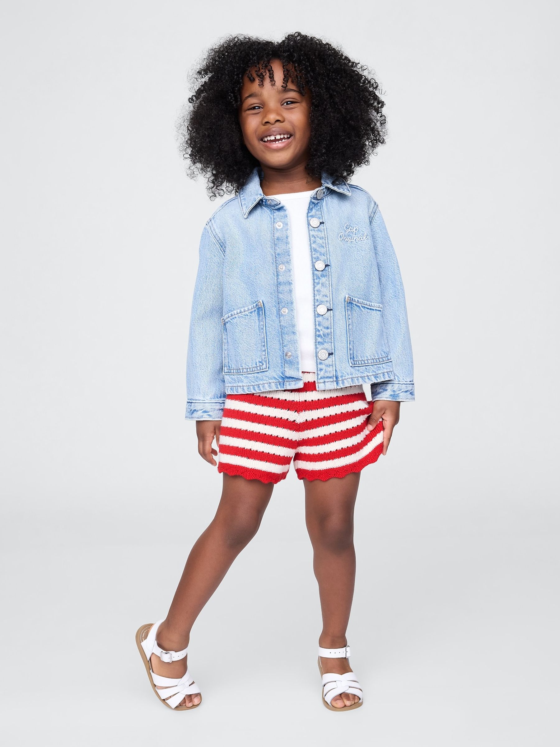 Red Crochet Pull On Shorts (6mths-5yrs) - Image 3 of 3