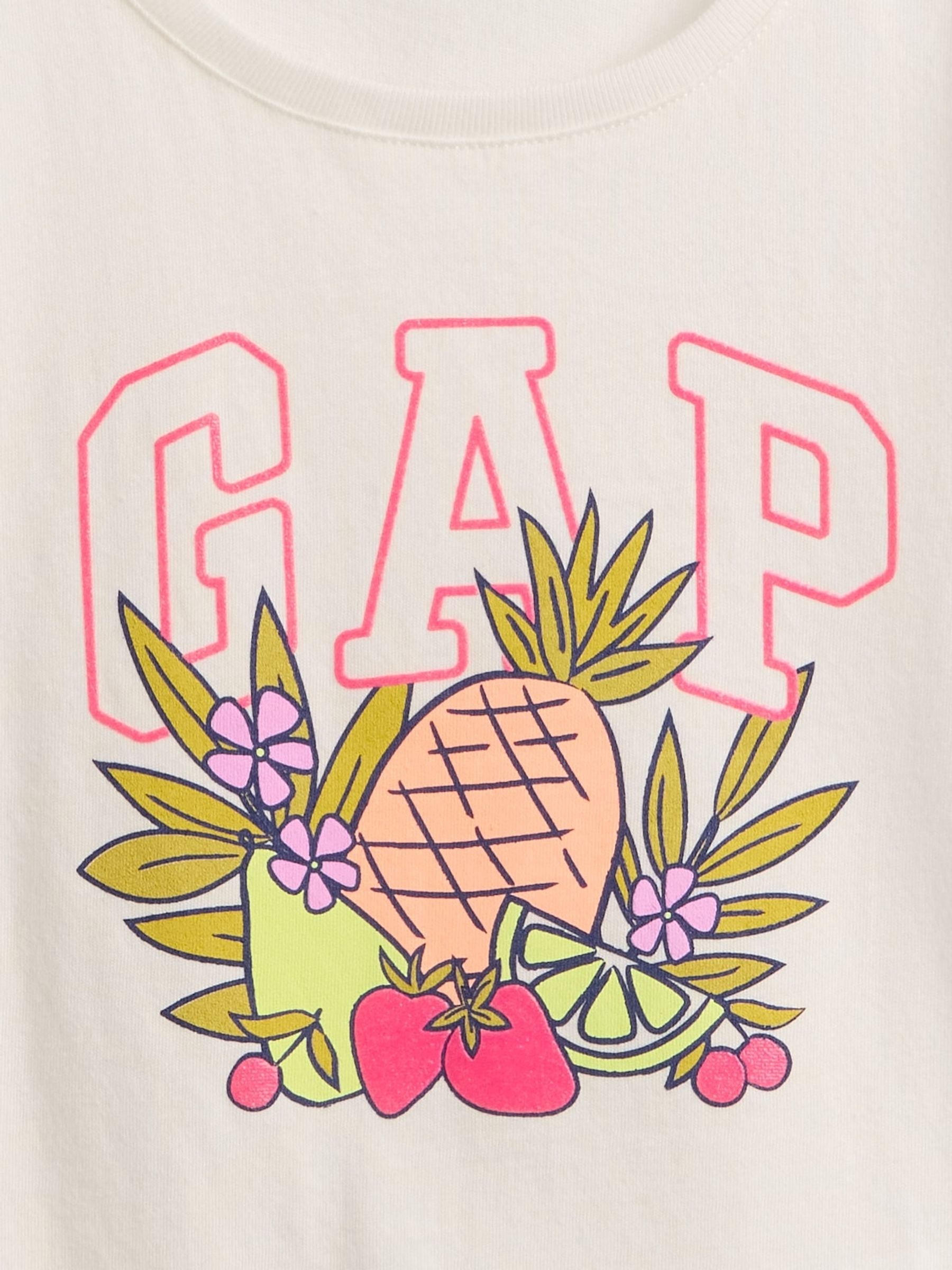 White Fruit Short Sleeve Crew Neck Graphic T-Shirt (6mths-5yrs) - Image 3 of 3