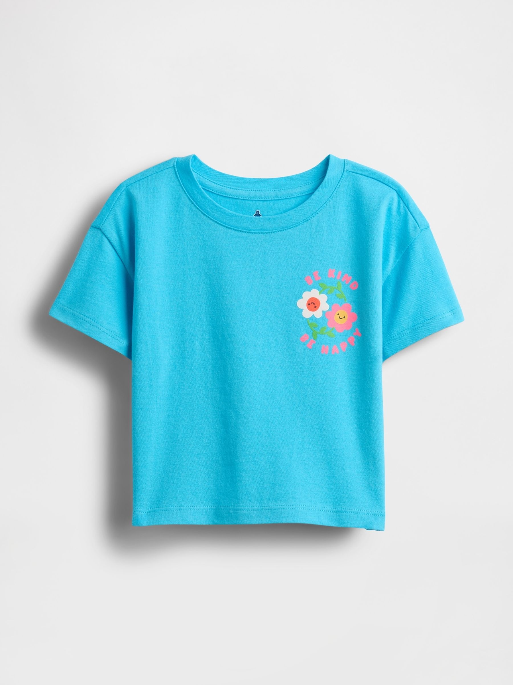 Blue Floral Relaxed Graphic Short Sleeve T-Shirt (6mths-5yrs) - Image 1 of 2