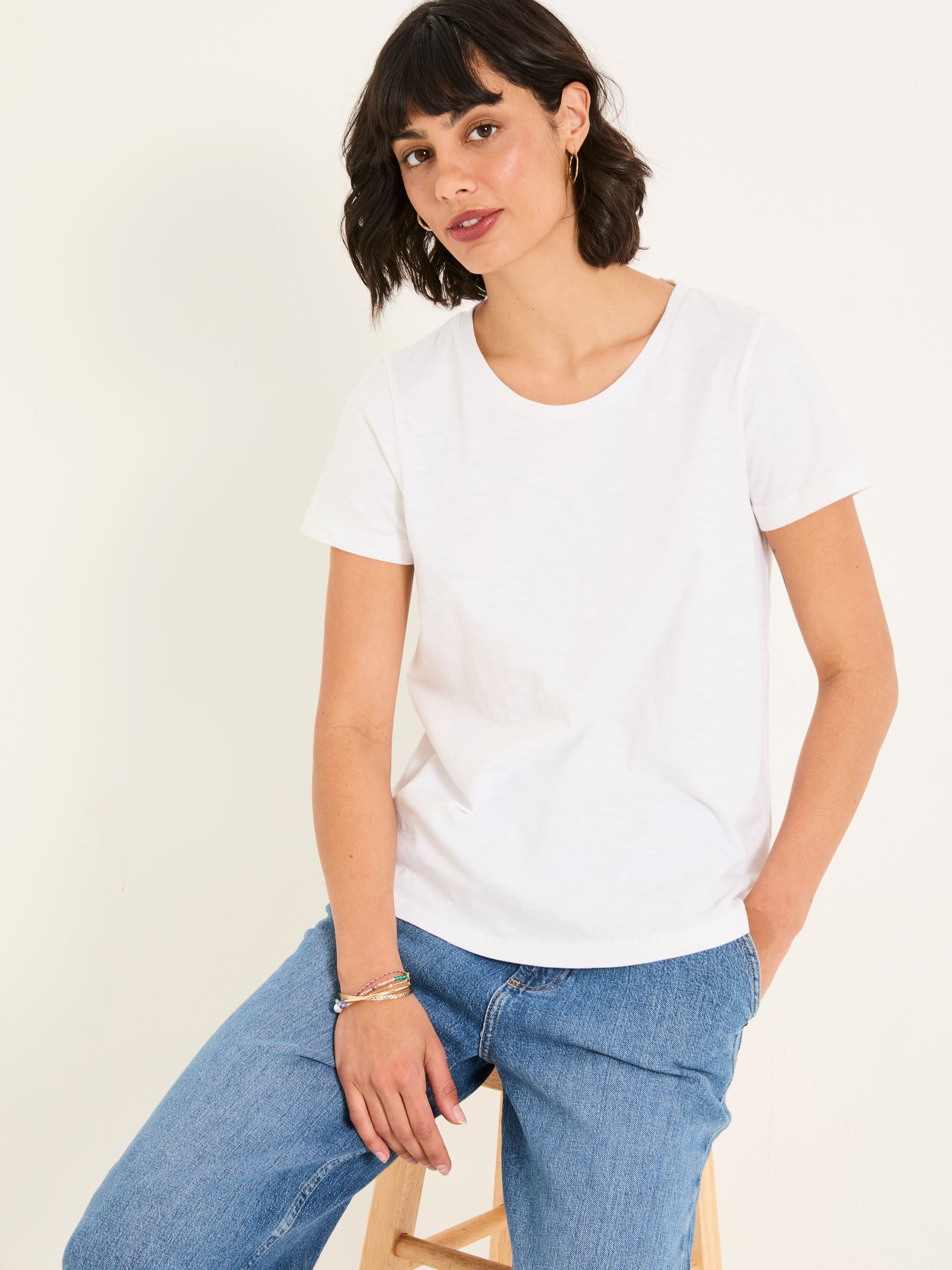 Natalie Navy/White 2 Pack Plain T Shirt - Image 2 of 9