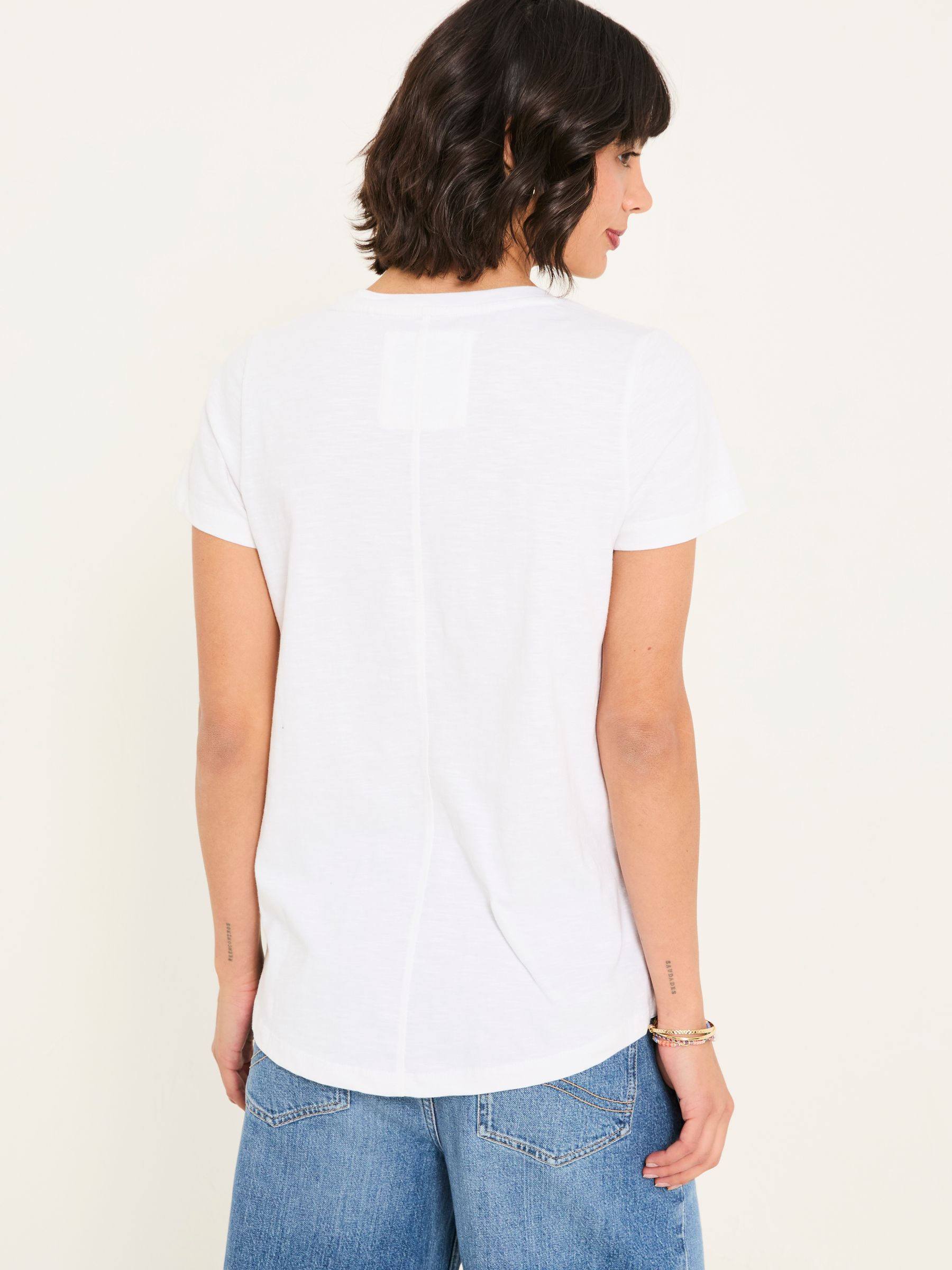 Natalie Navy/White 2 Pack Plain T Shirt - Image 3 of 9