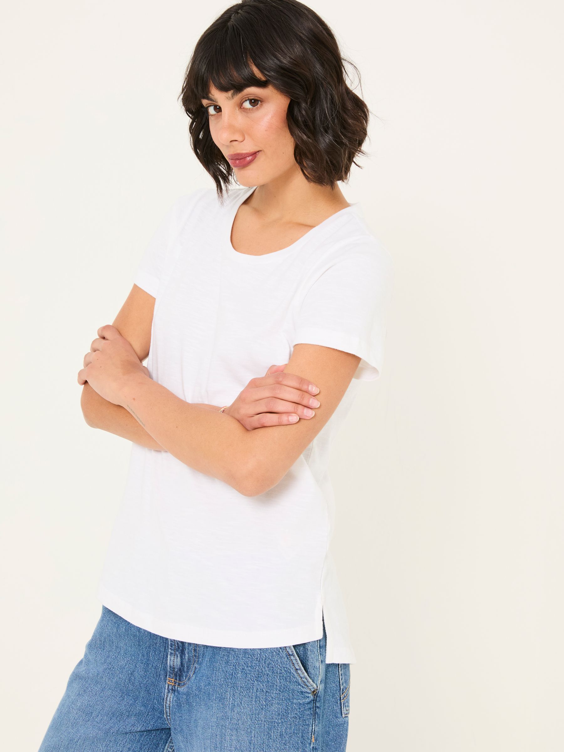 Natalie Navy/White 2 Pack Plain T Shirt - Image 4 of 9
