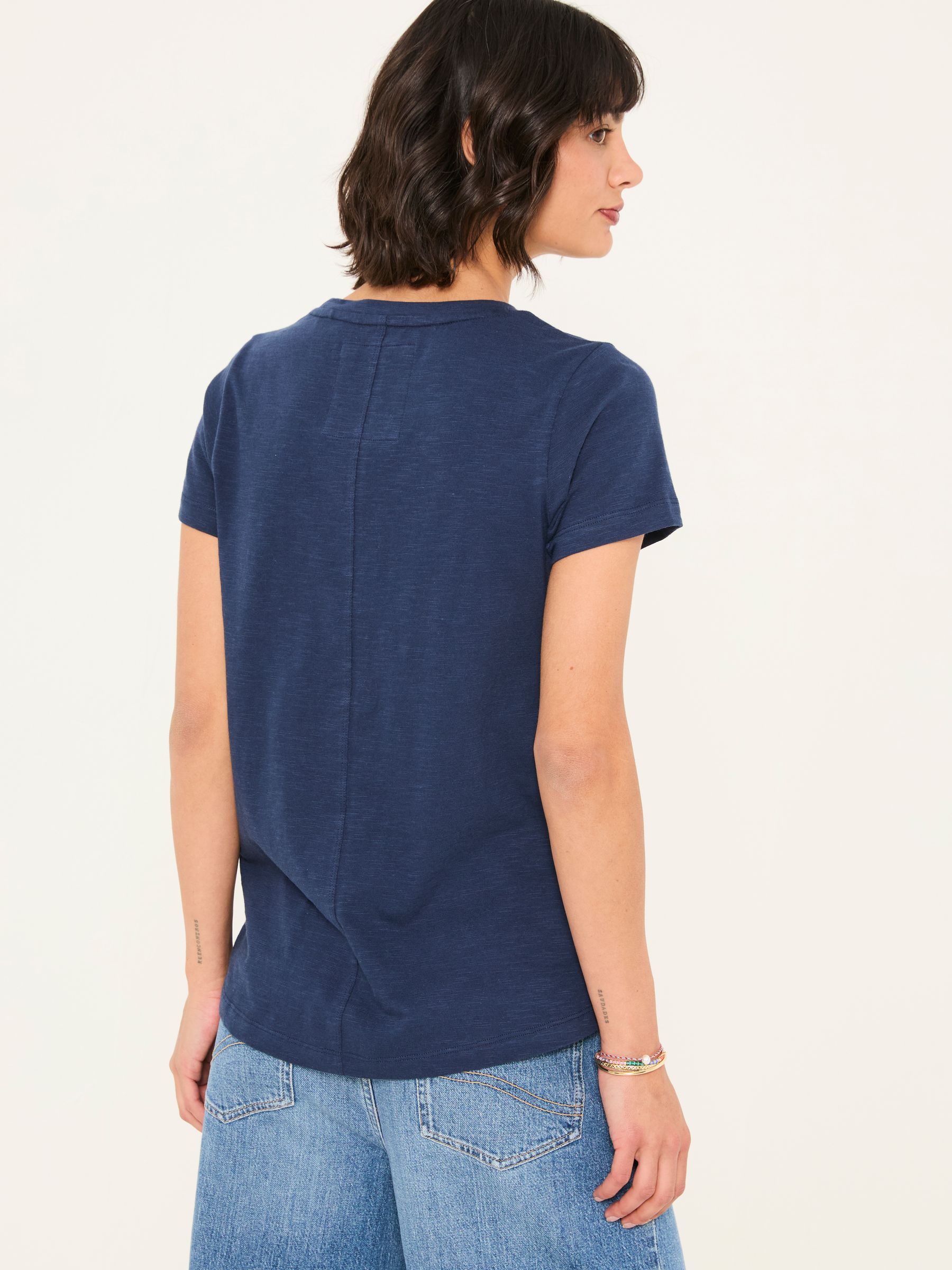 Natalie Navy/White 2 Pack Plain T Shirt - Image 7 of 9