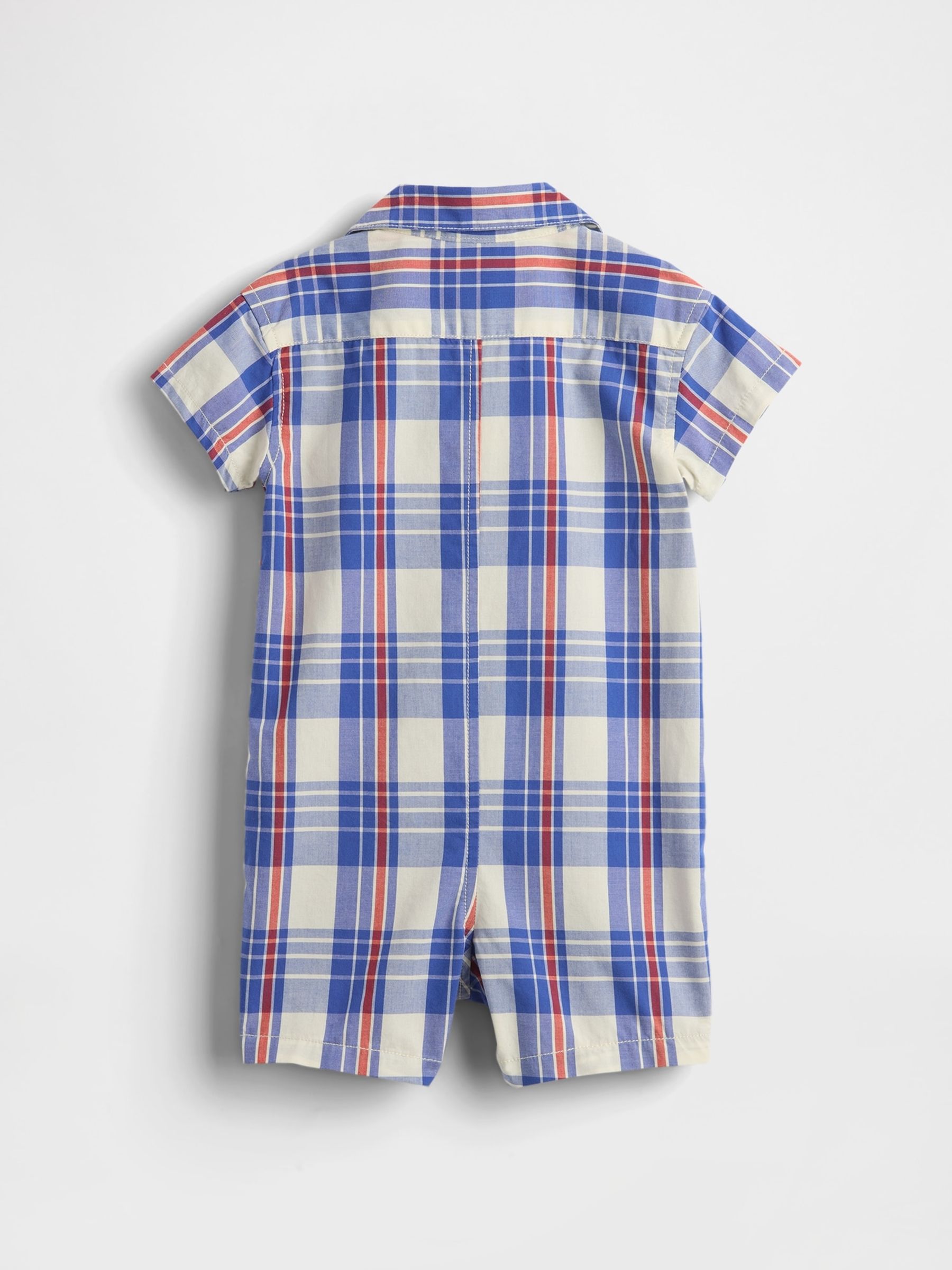 Blue Poplin Pocket Shorty One-Piece - Image 2 of 2