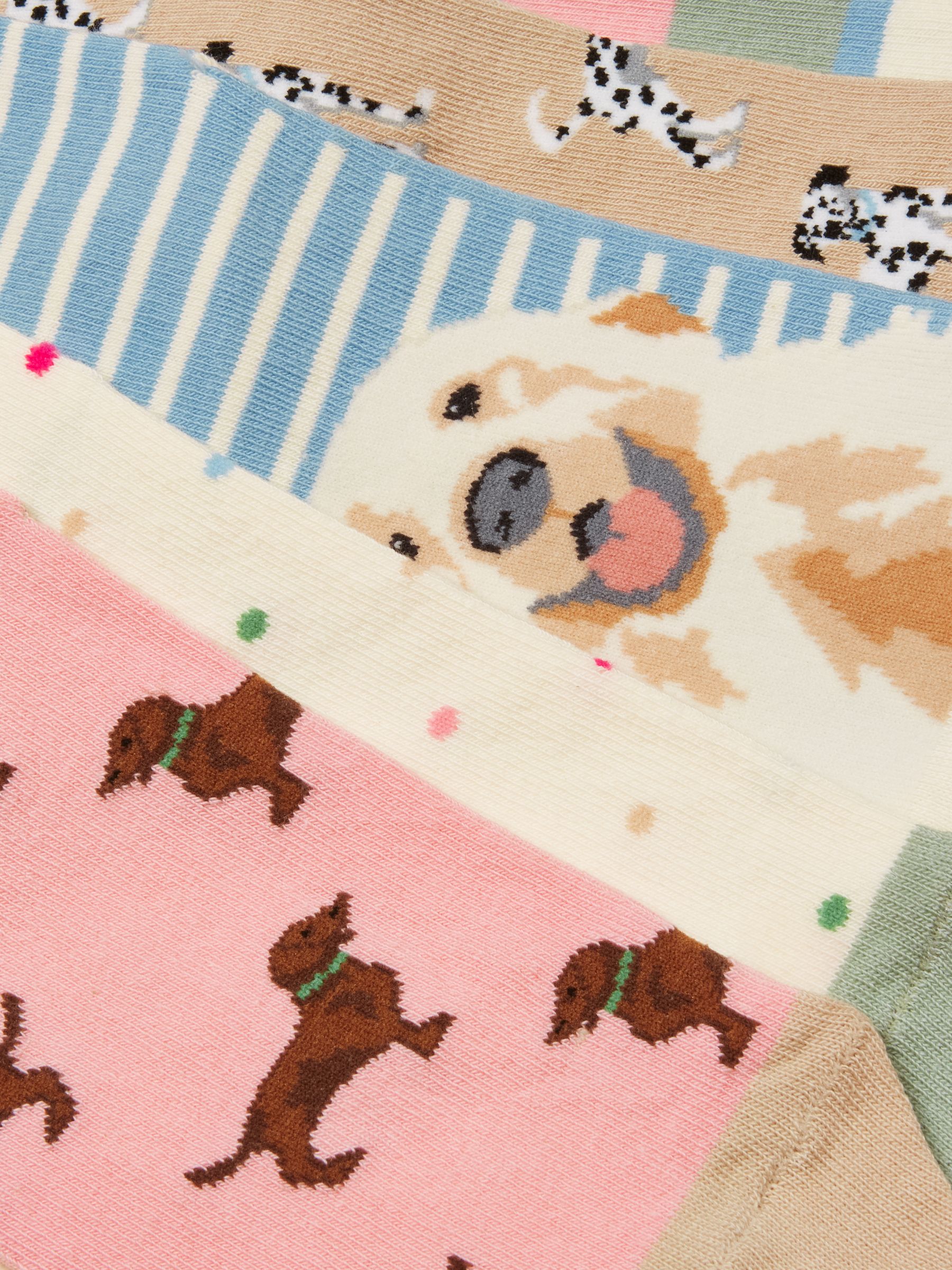 Women's Everyday Multi Ecru Dog Ankle Socks 5 Pack (Size 4-8) - Image 3 of 3 Women's Everyday Multi Ecru Dog Ankle Socks 5 Pack (Size 4-8) - Image 3 of 3