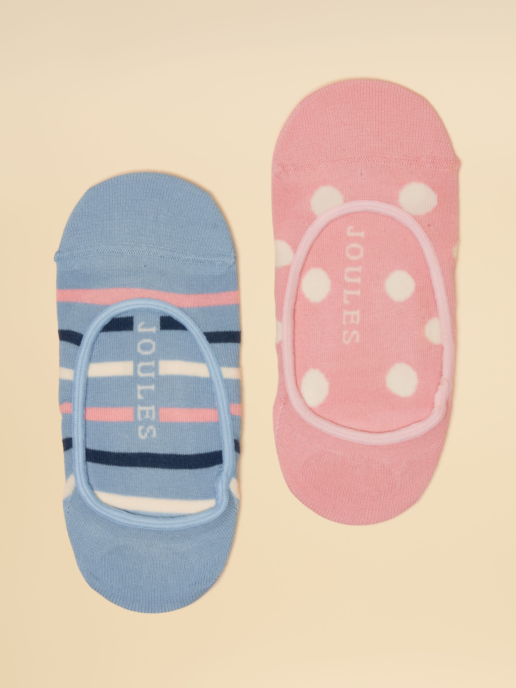 Women's Bessie Pink & Blue Invisible Socks (size 4-8) - Image 1 of 3