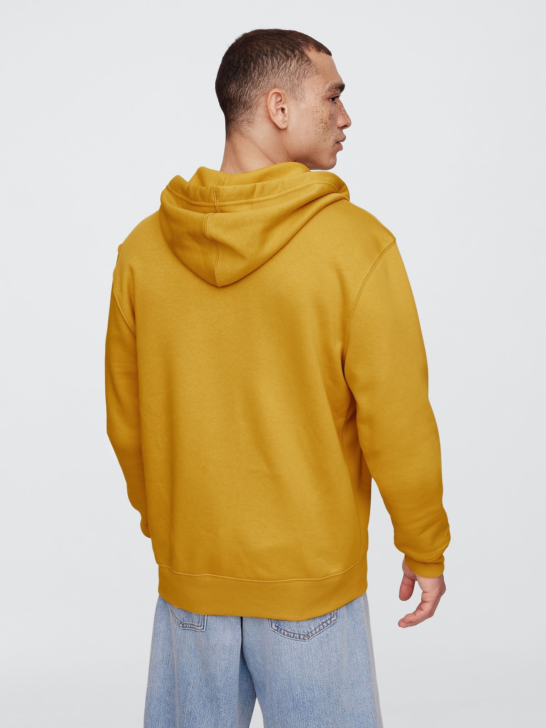 Yellow Relaxed Logo Zip Up Hoodie - Image 2 of 4