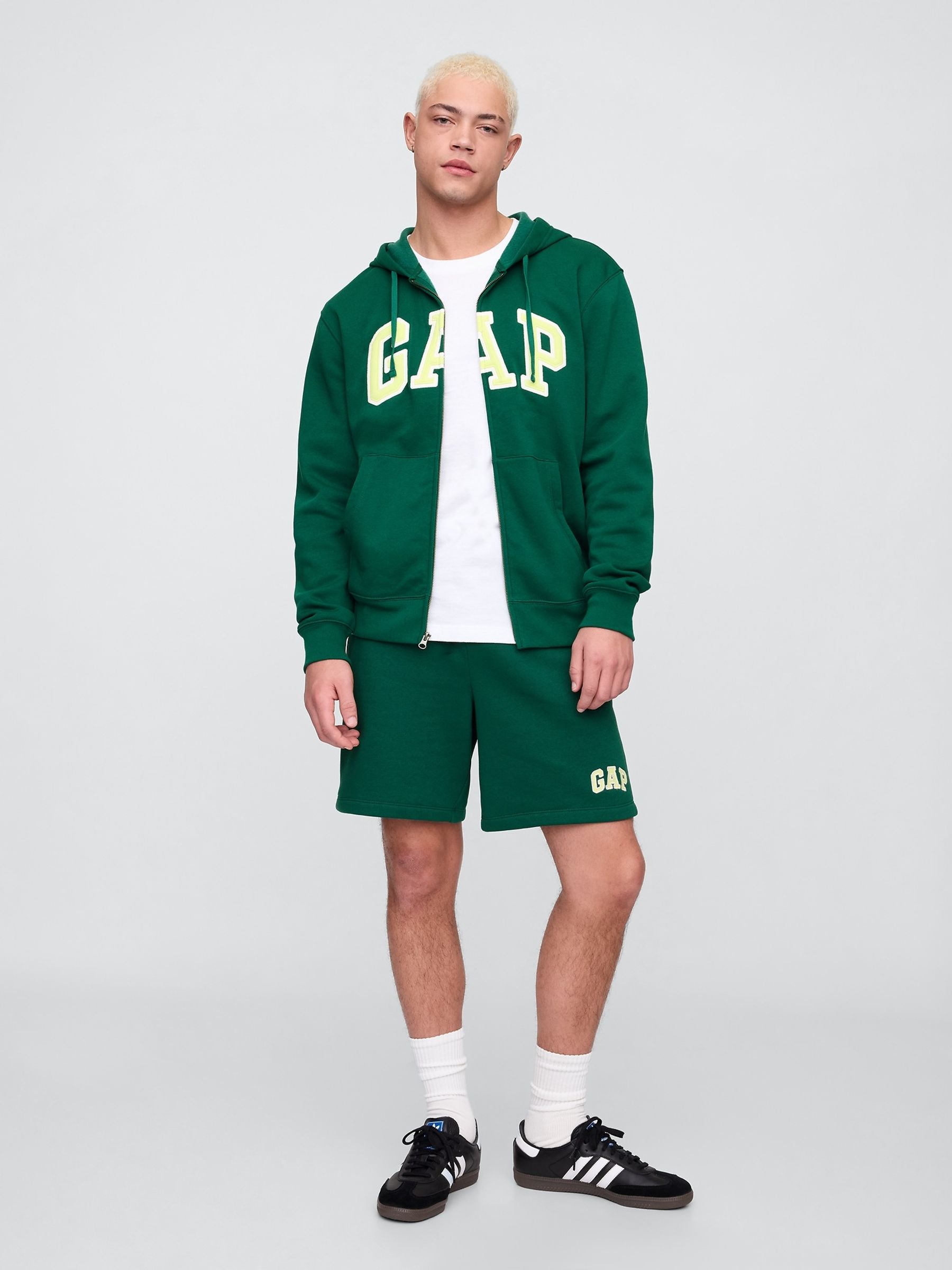 Green Relaxed Logo Zip Up Hoodie - Image 3 of 4
