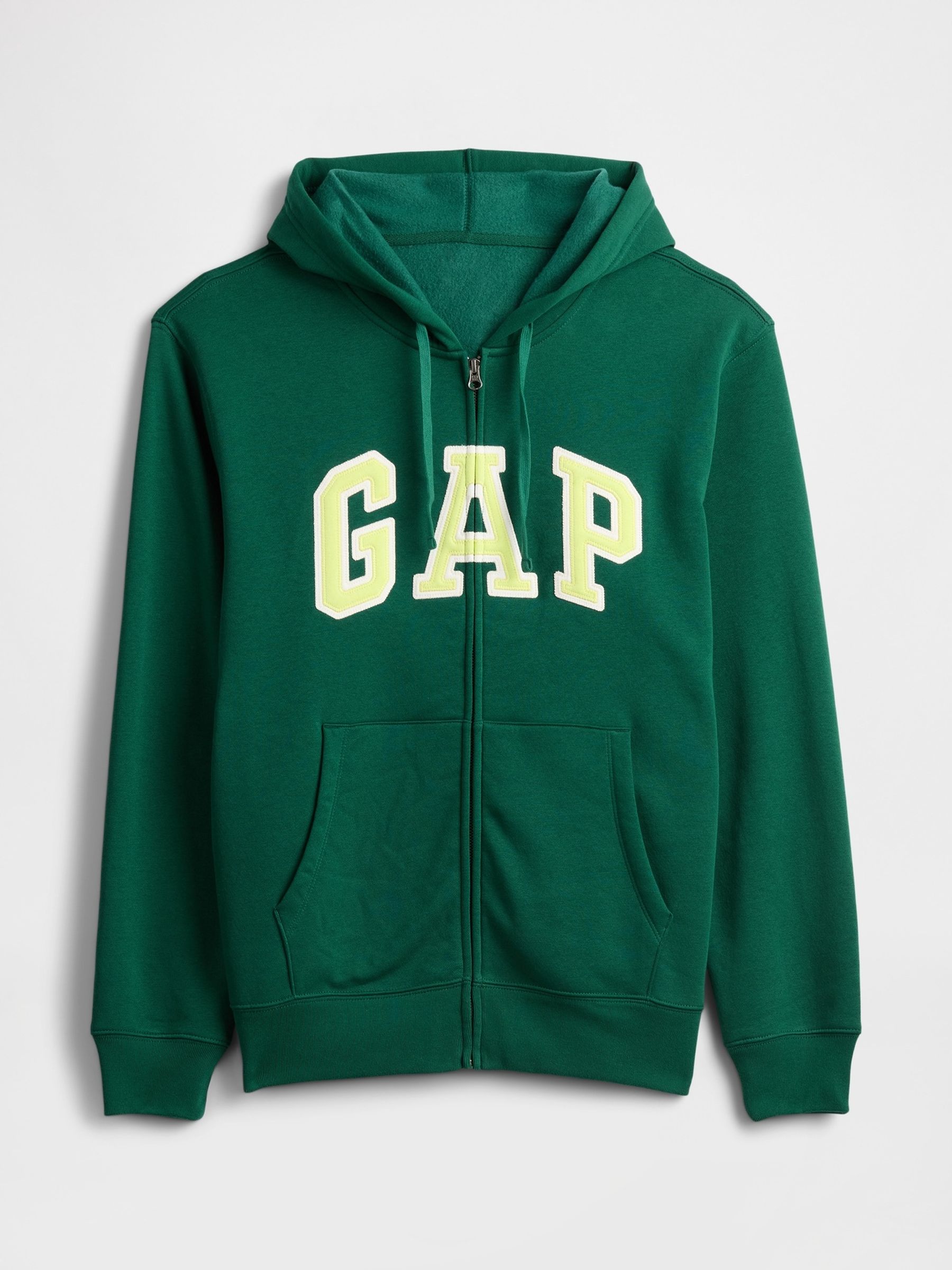 Green Relaxed Logo Zip Up Hoodie - Image 4 of 4