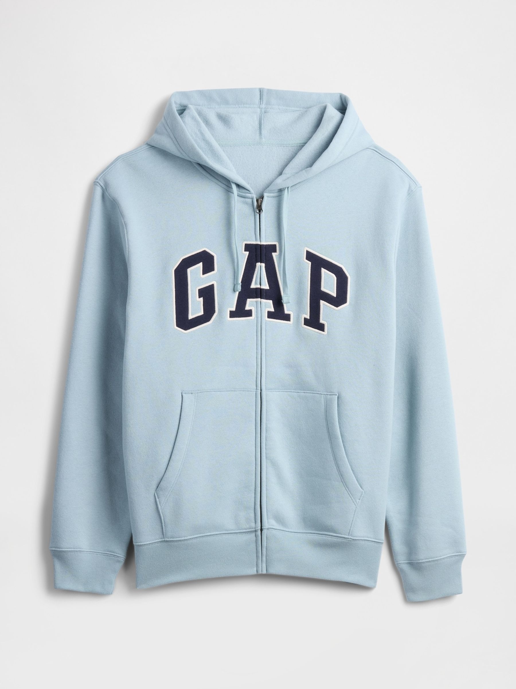 Light Blue Relaxed Logo Zip Up Hoodie - Image 4 of 4