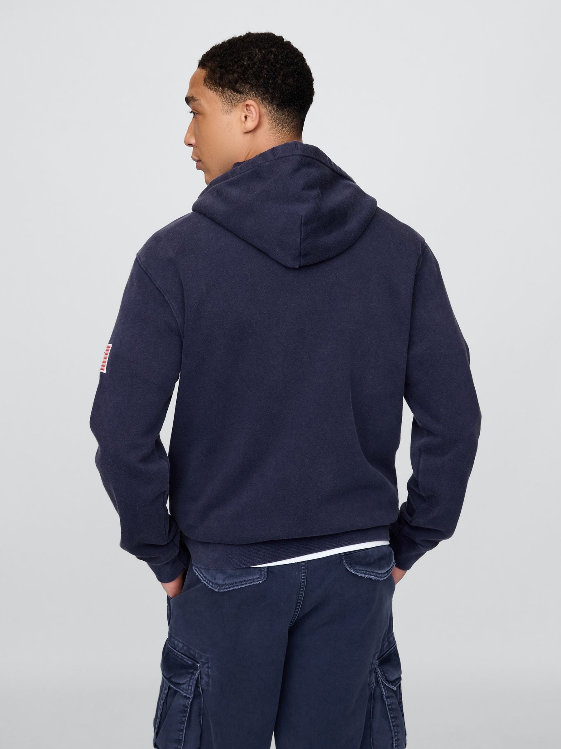 Dark Blue VintageSoft Logo Zip Hoodie - Image 2 of 5