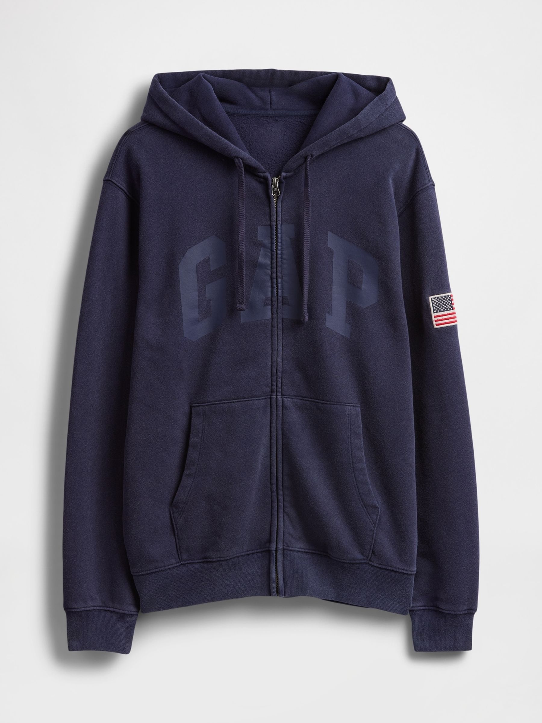 Dark Blue VintageSoft Logo Zip Hoodie - Image 4 of 5