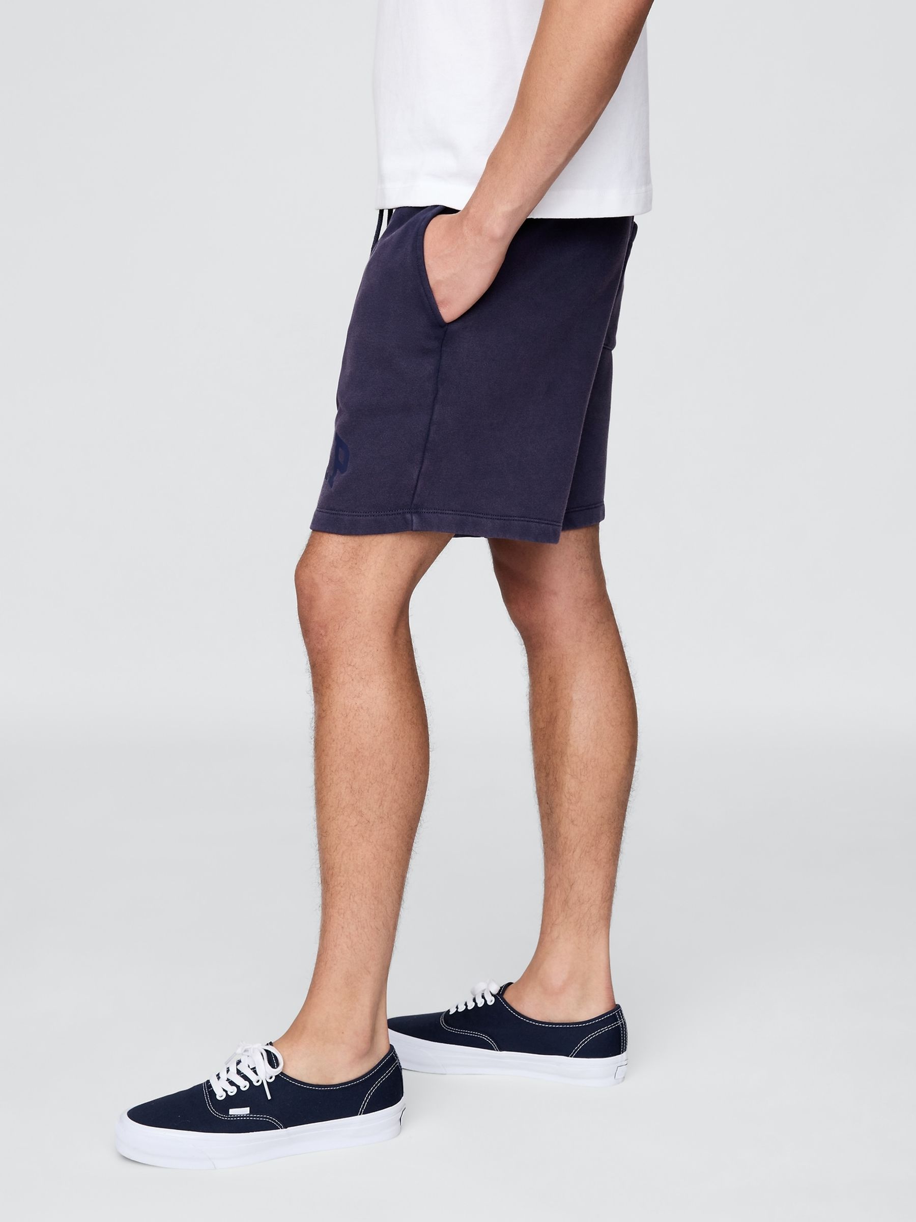 Dark Blue VintageSoft Logo Sweat Shorts - Image 3 of 5