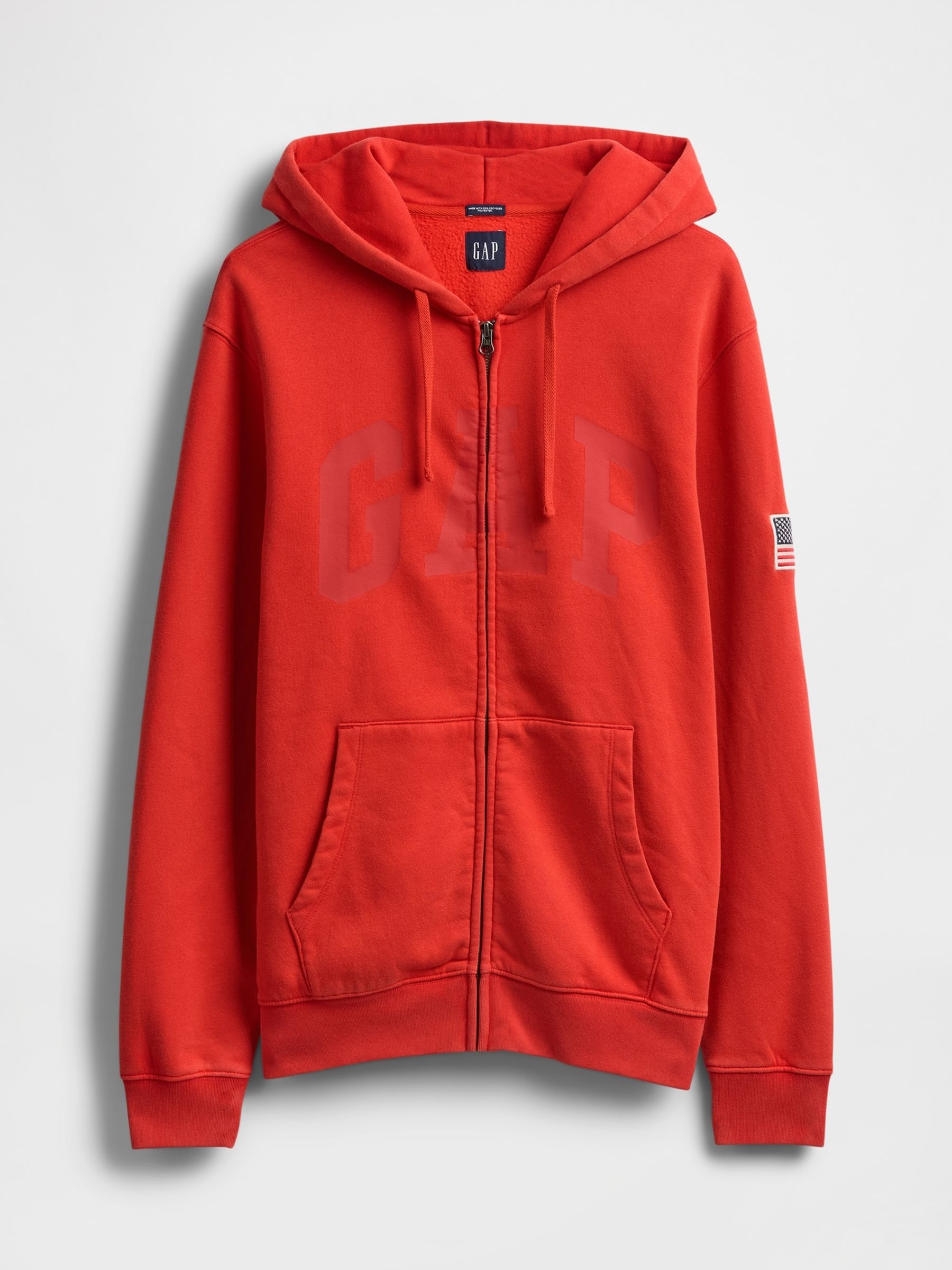 Red VintageSoft Logo Zip Hoodie | Gap