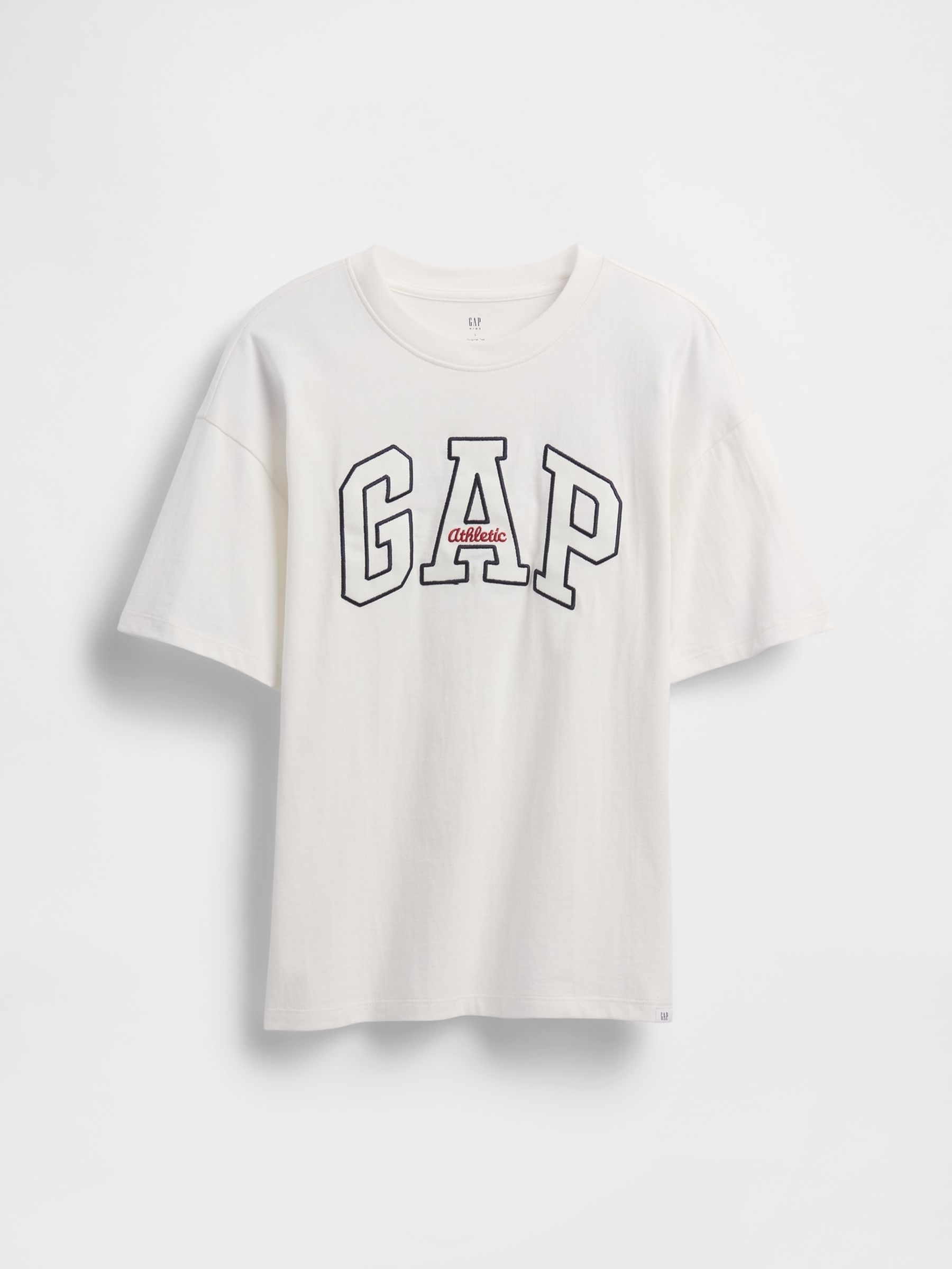 White Heavyweight Athletic Logo Short Sleeve T-Shirt (4-13yrs) - Image 1 of 2