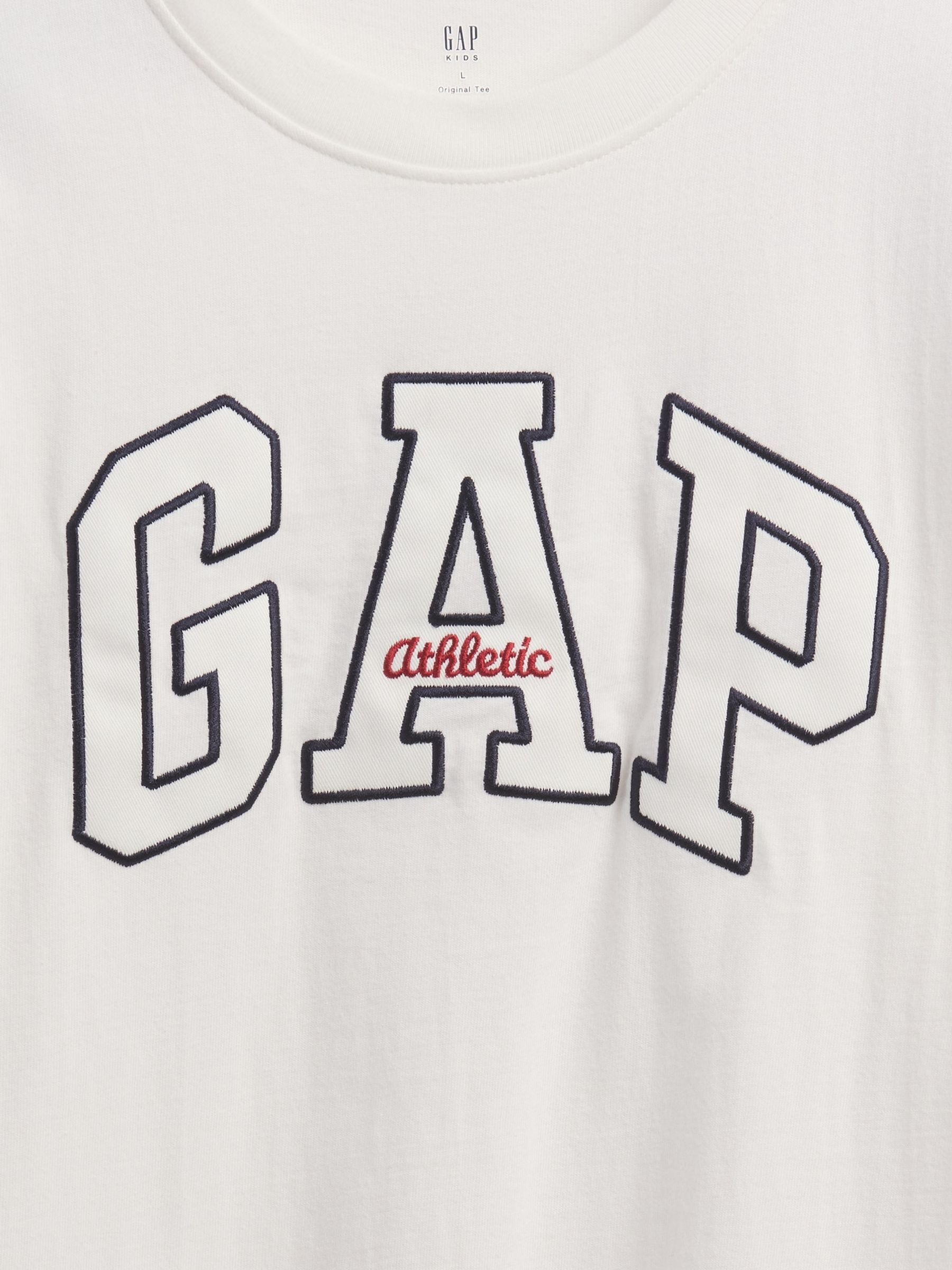 White Heavyweight Athletic Logo Short Sleeve T-Shirt (4-13yrs) - Image 2 of 2