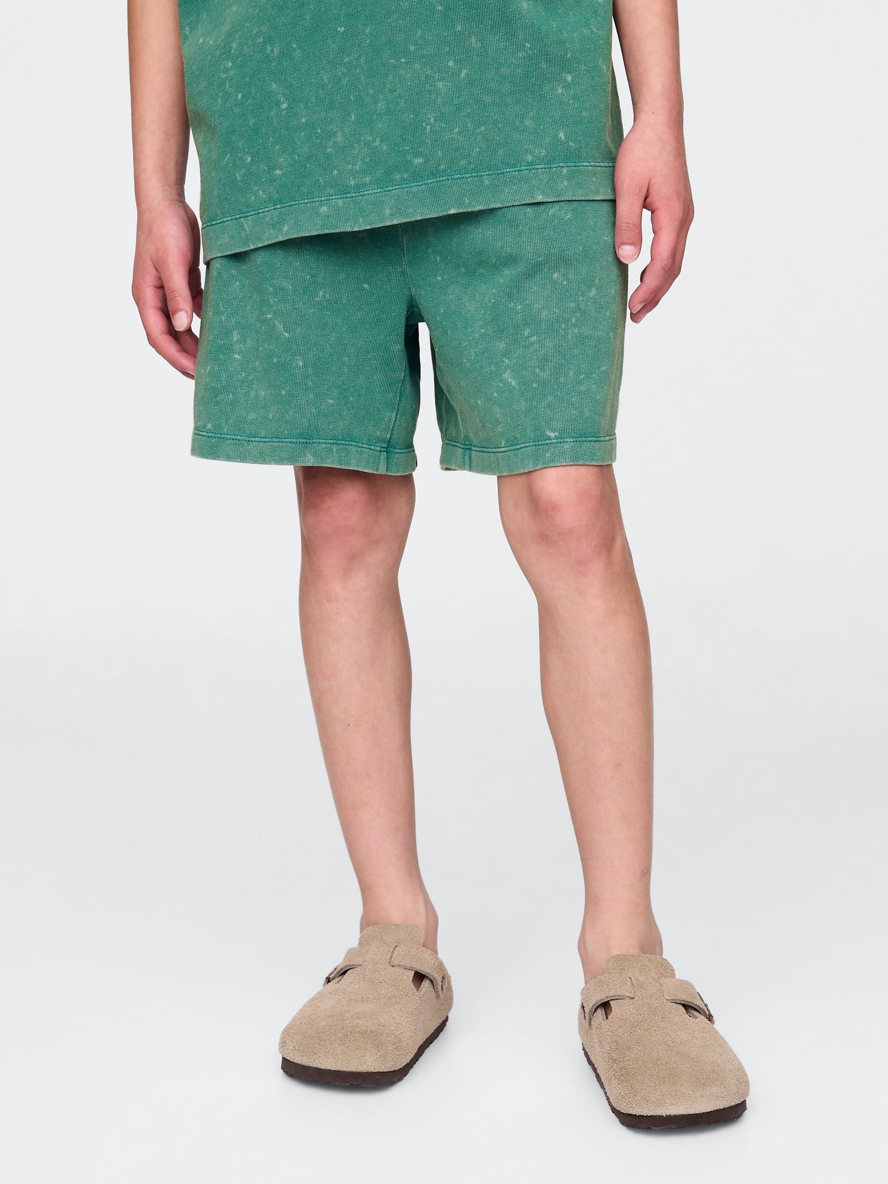 Green 5" Washed Easy Shorts (4-13yrs) - Image 1 of 5