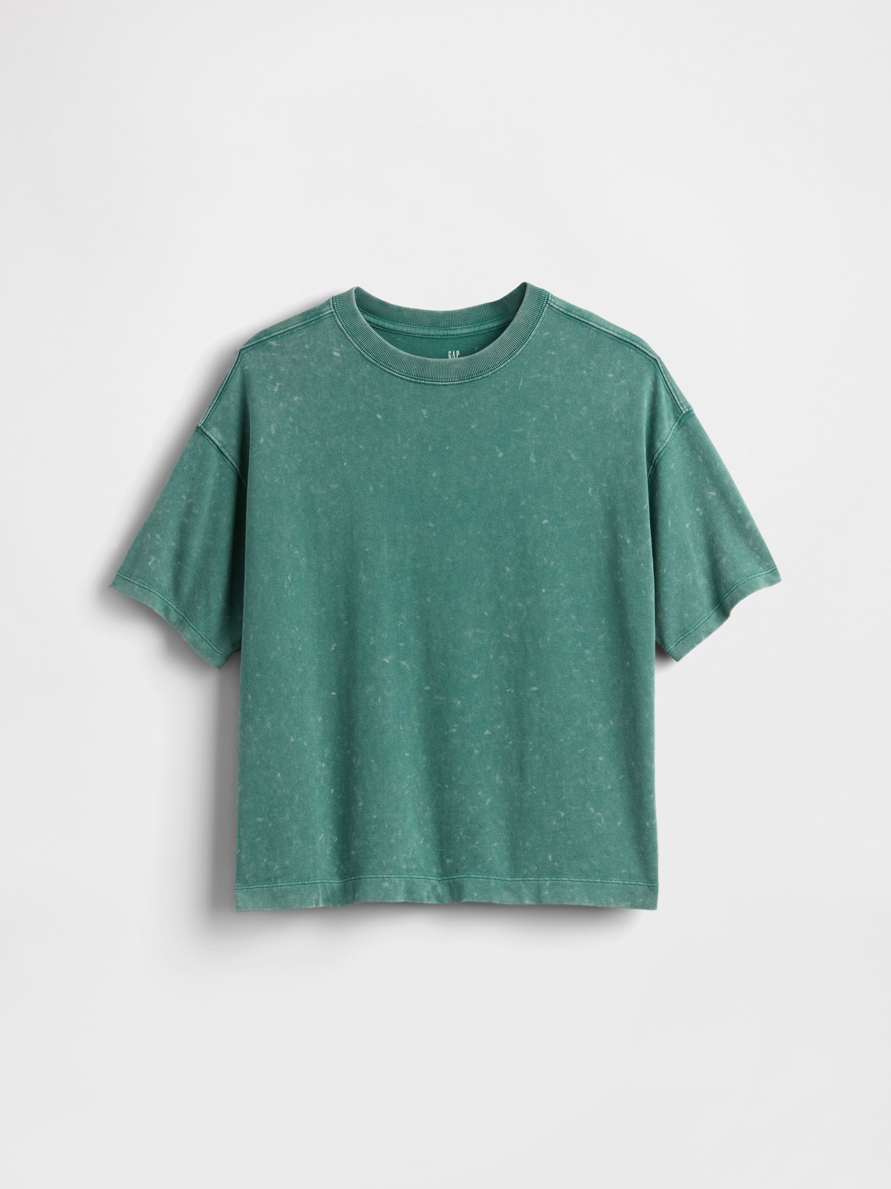 Green Heavyweight Short Sleeve T-Shirt (4-13yrs) - Image 1 of 1