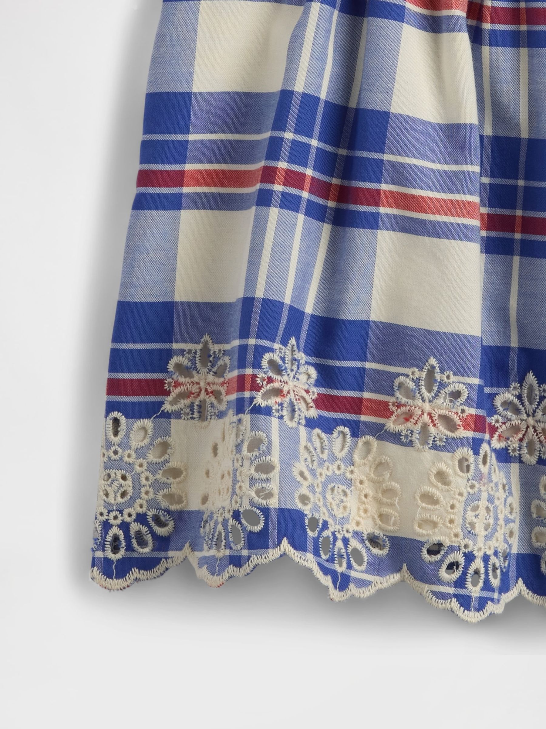 Blue Poplin Eyelet-Hem Outfit Set - Image 3 of 3