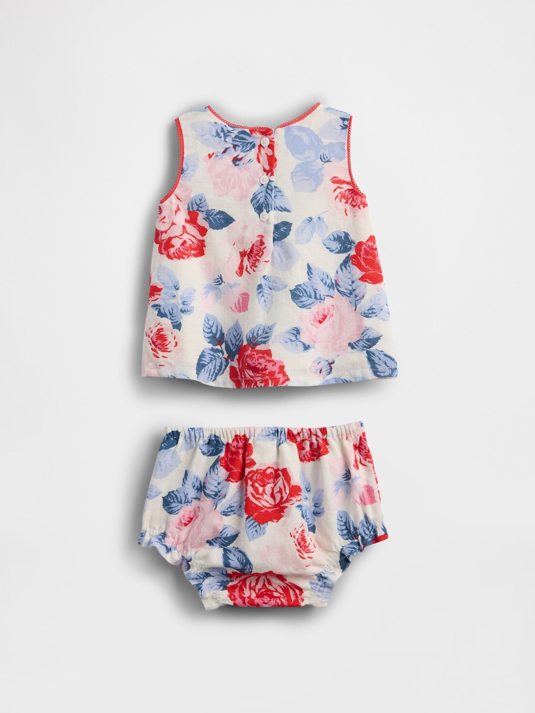 Cream Linen-Cotton Outfit Set (Newborn-24mths) - Image 2 of 2