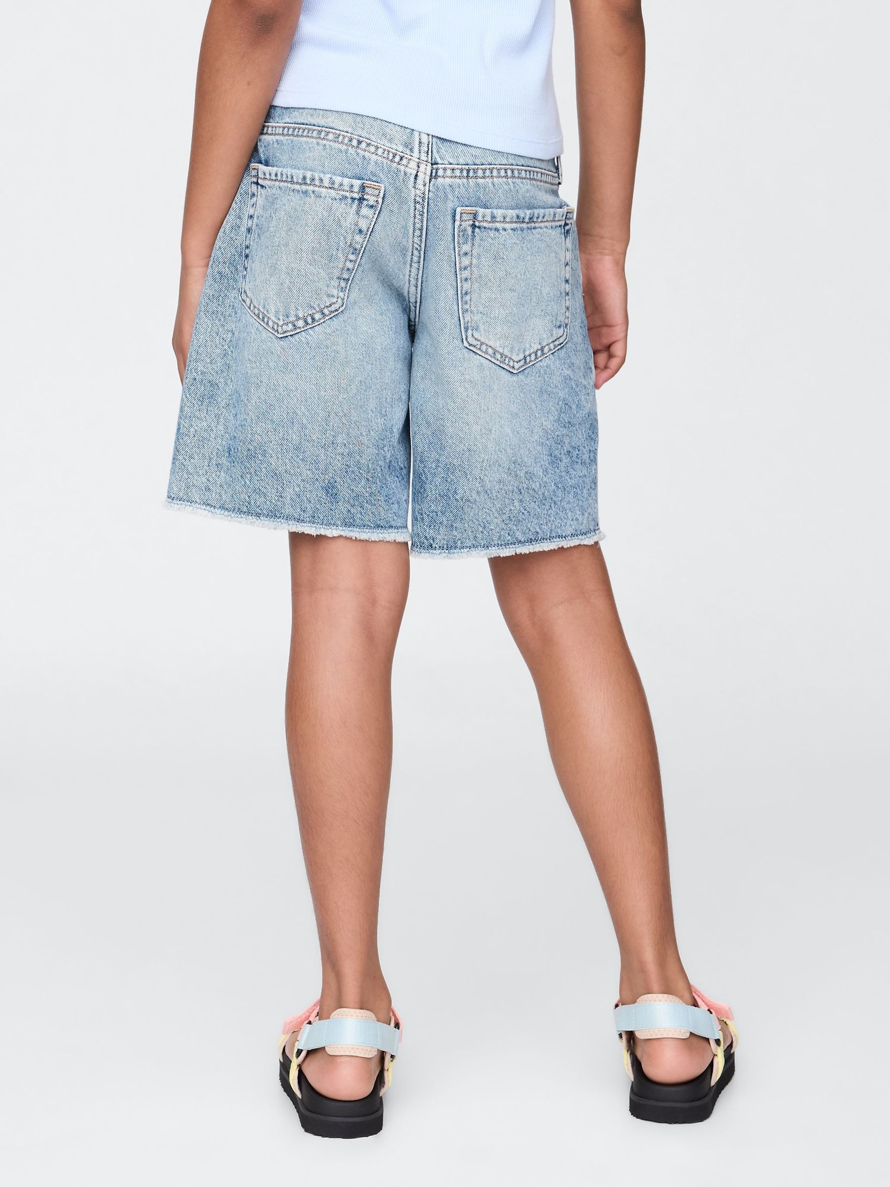Blue Low Rise Stride Denim Bermuda Shorts (5-13yrs) - Image 2 of 5