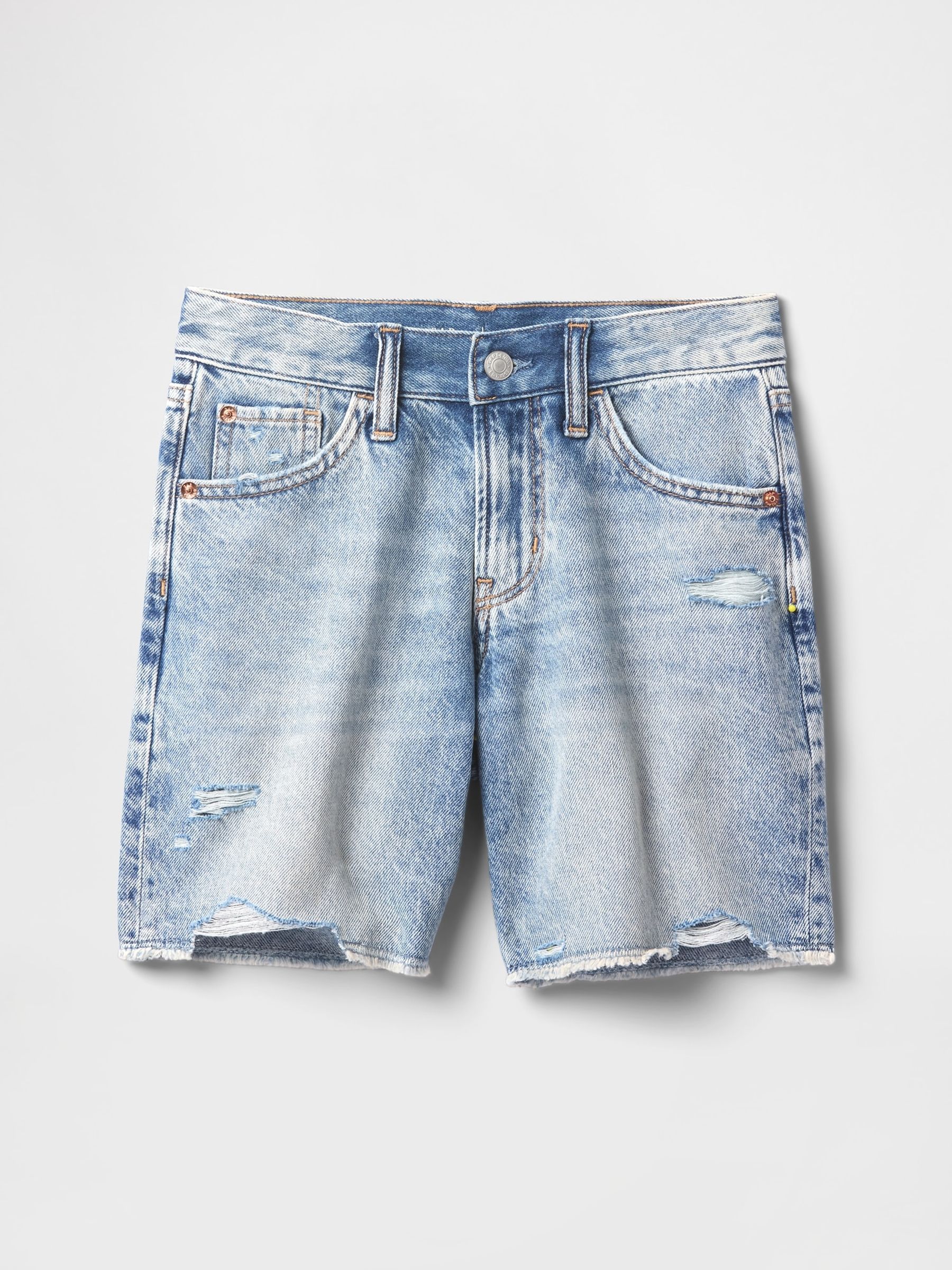 Blue Low Rise Stride Denim Bermuda Shorts (5-13yrs) - Image 4 of 5