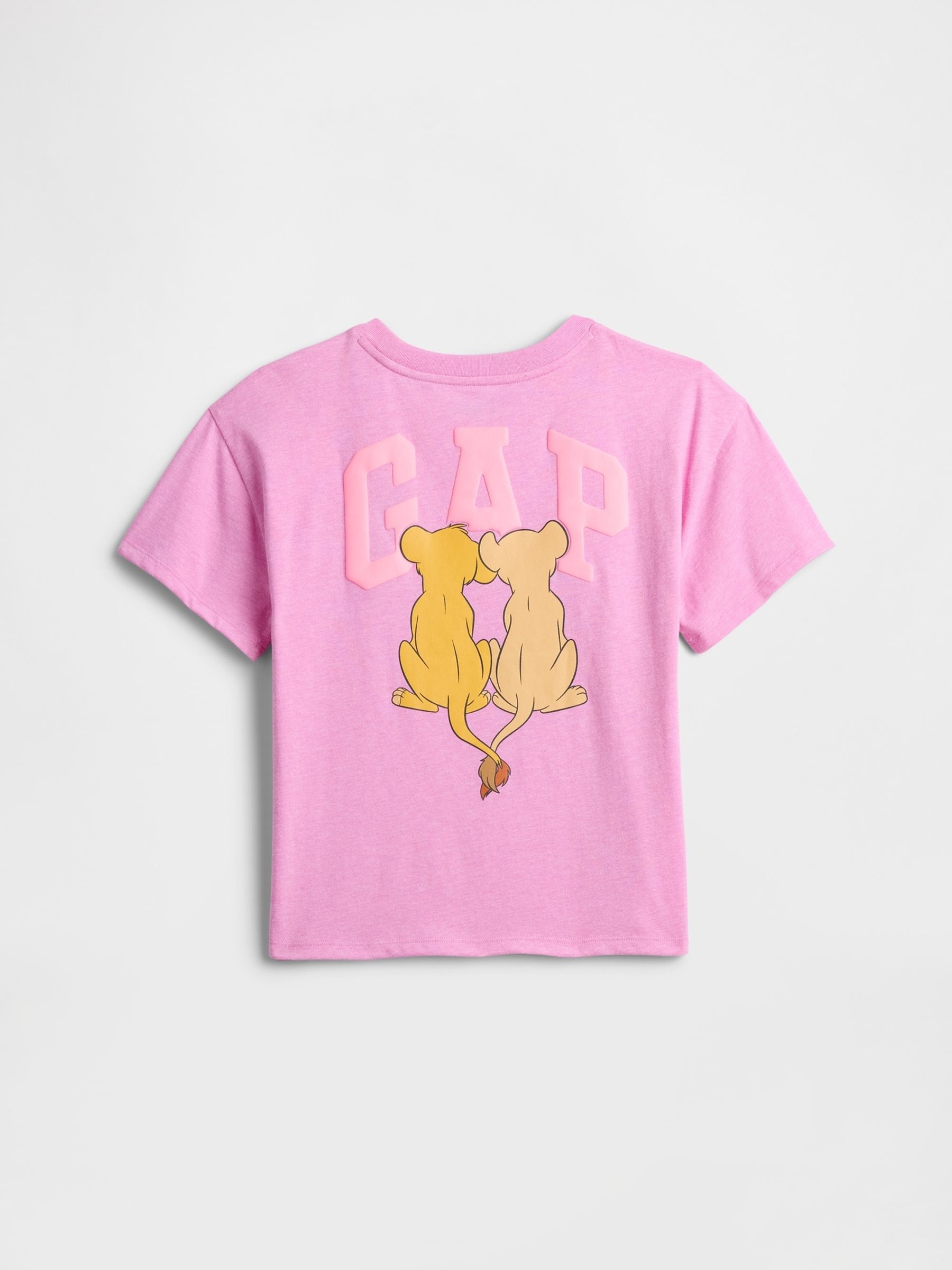 Pink Simba & Nala Disney Graphic Crew Neck Short Sleeve T-Shirt (4-13yrs) - Image 2 of 3
