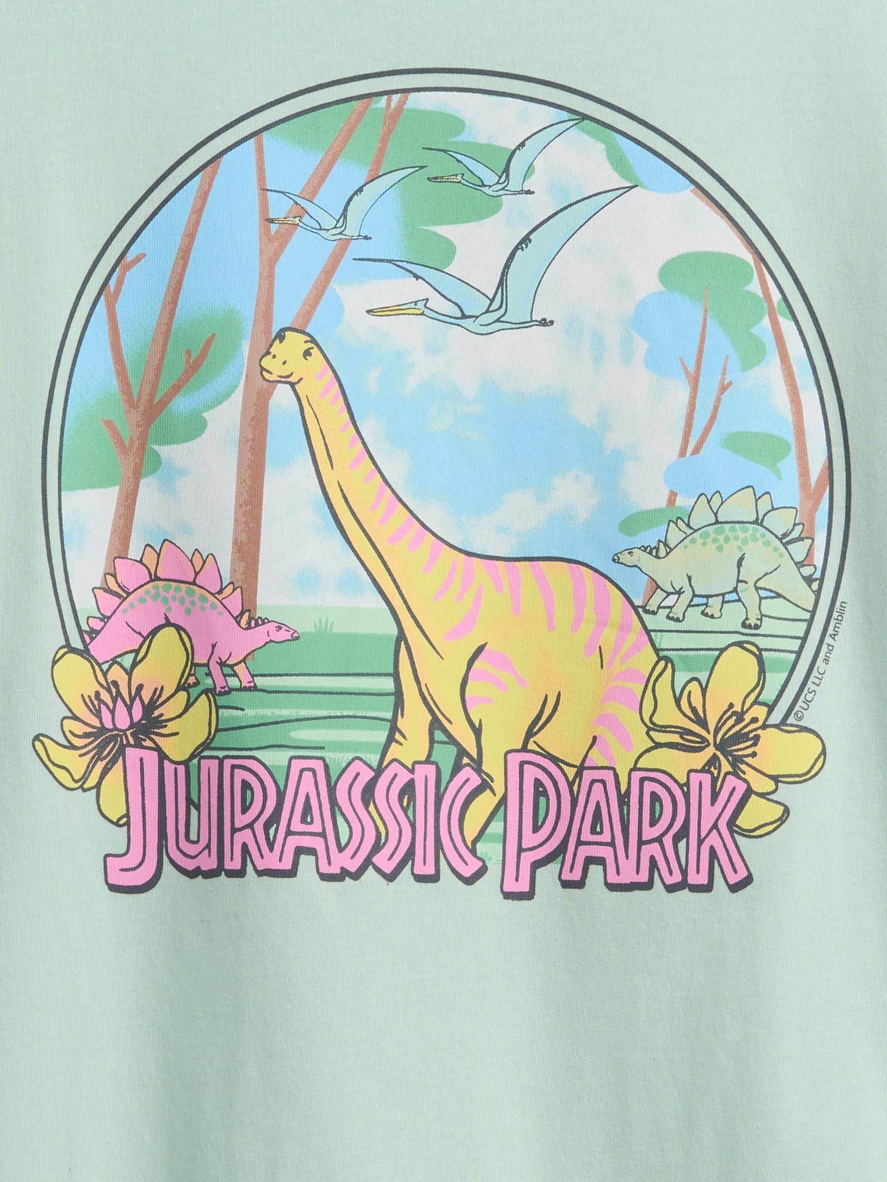 Light Green Jurassic Park Graphic Short Sleeve T-Shirt (4-13yrs) - Image 3 of 3