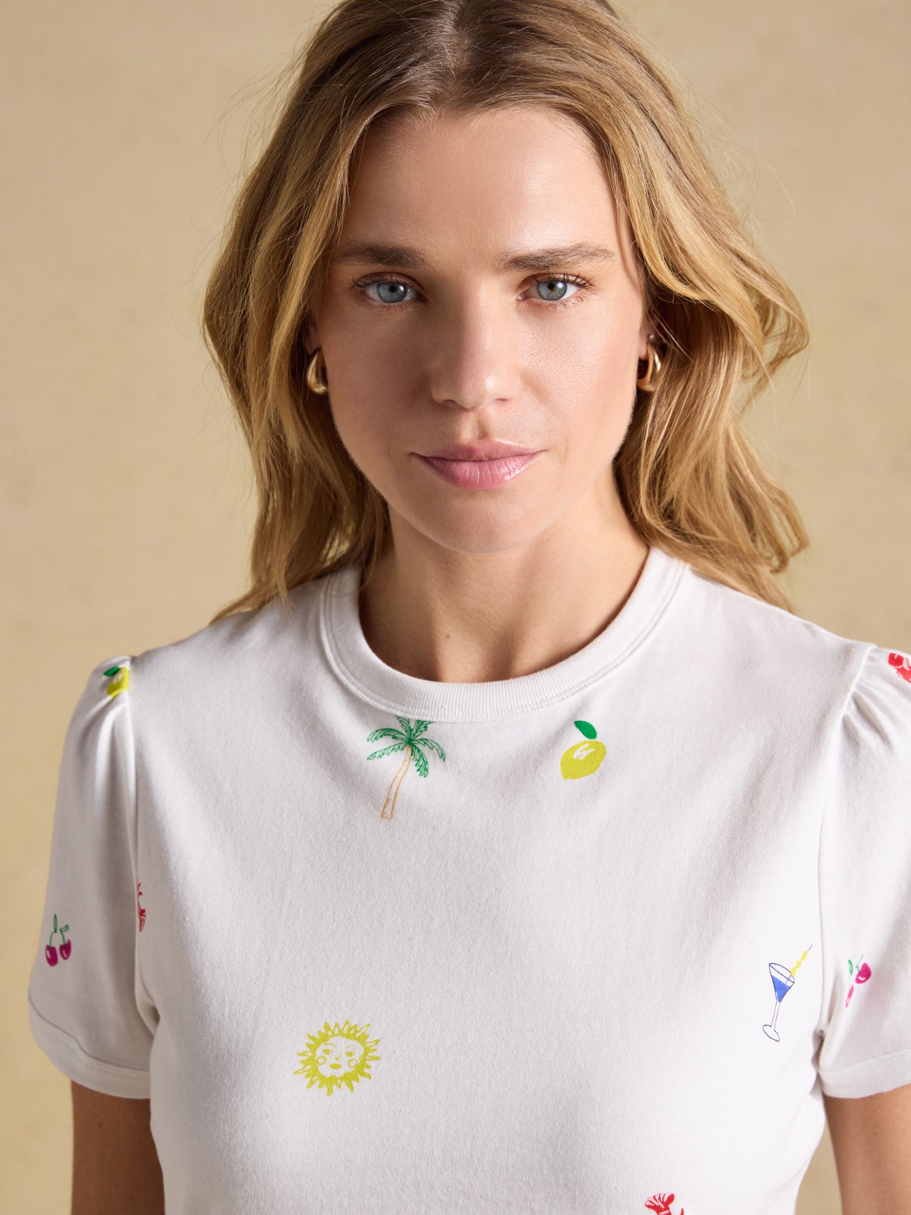 Erin White Summer Icons Printed Short Sleeve Jersey T-Shirt - Image 3 of 9