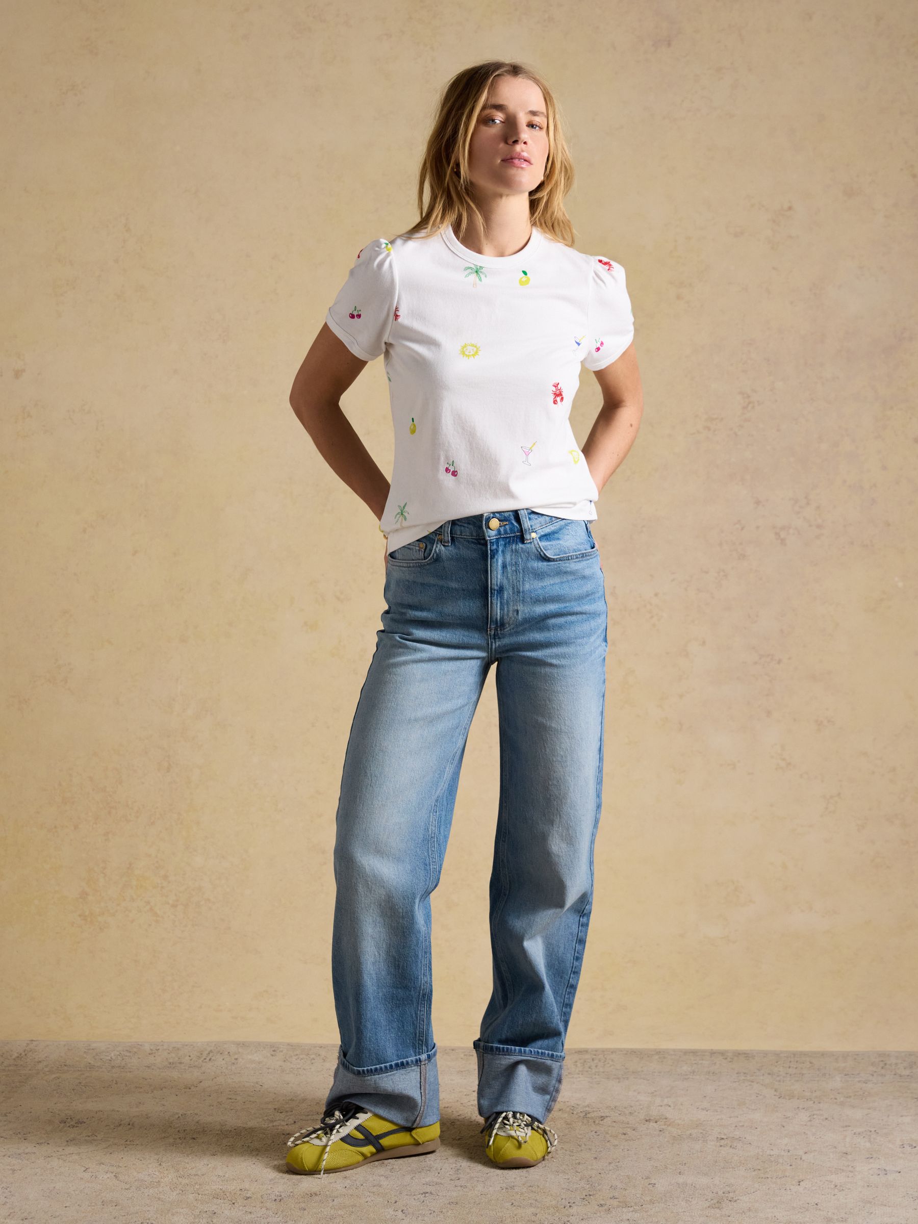 Erin White Summer Icons Printed Short Sleeve Jersey T-Shirt - Image 6 of 9