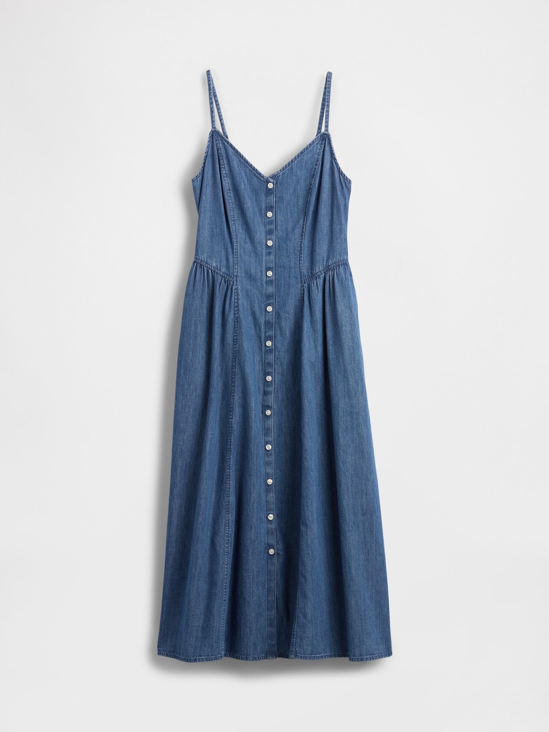 Blue Denim Seamed Maxi Dress - Image 4 of 4
