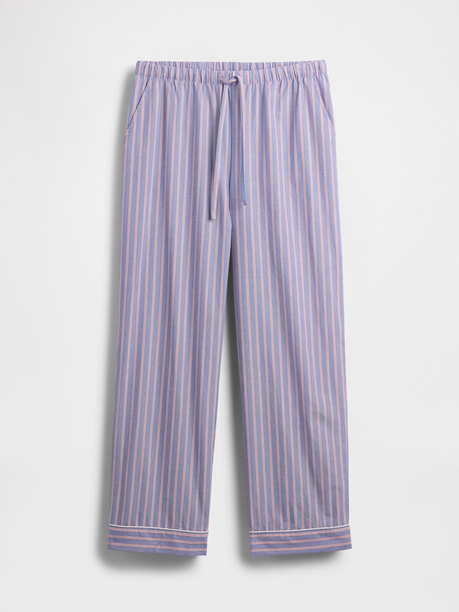 Blue Stripe Trouser 100% Cotton Poplin Pyjama Bottoms - Image 3 of 3