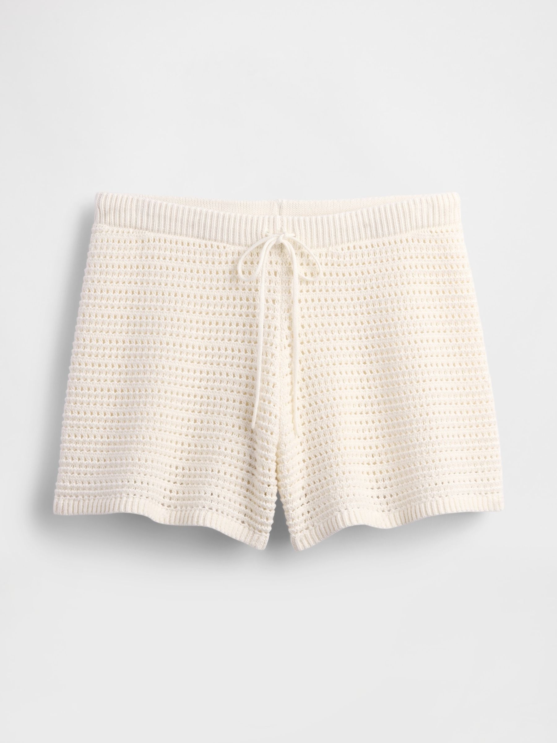 Cream Crochet Easy Shorts - Image 5 of 5