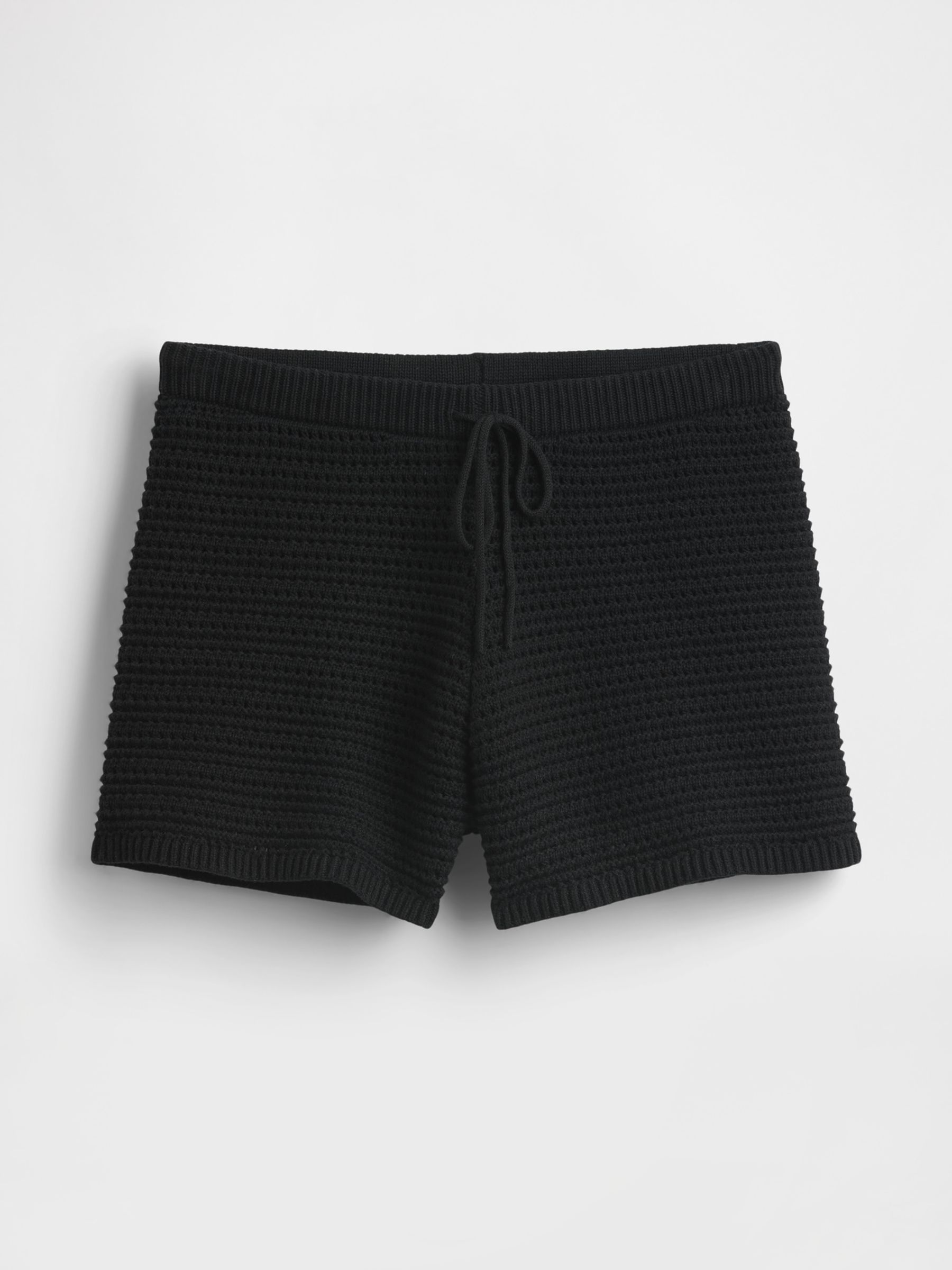 Black Crochet Easy Shorts | Gap