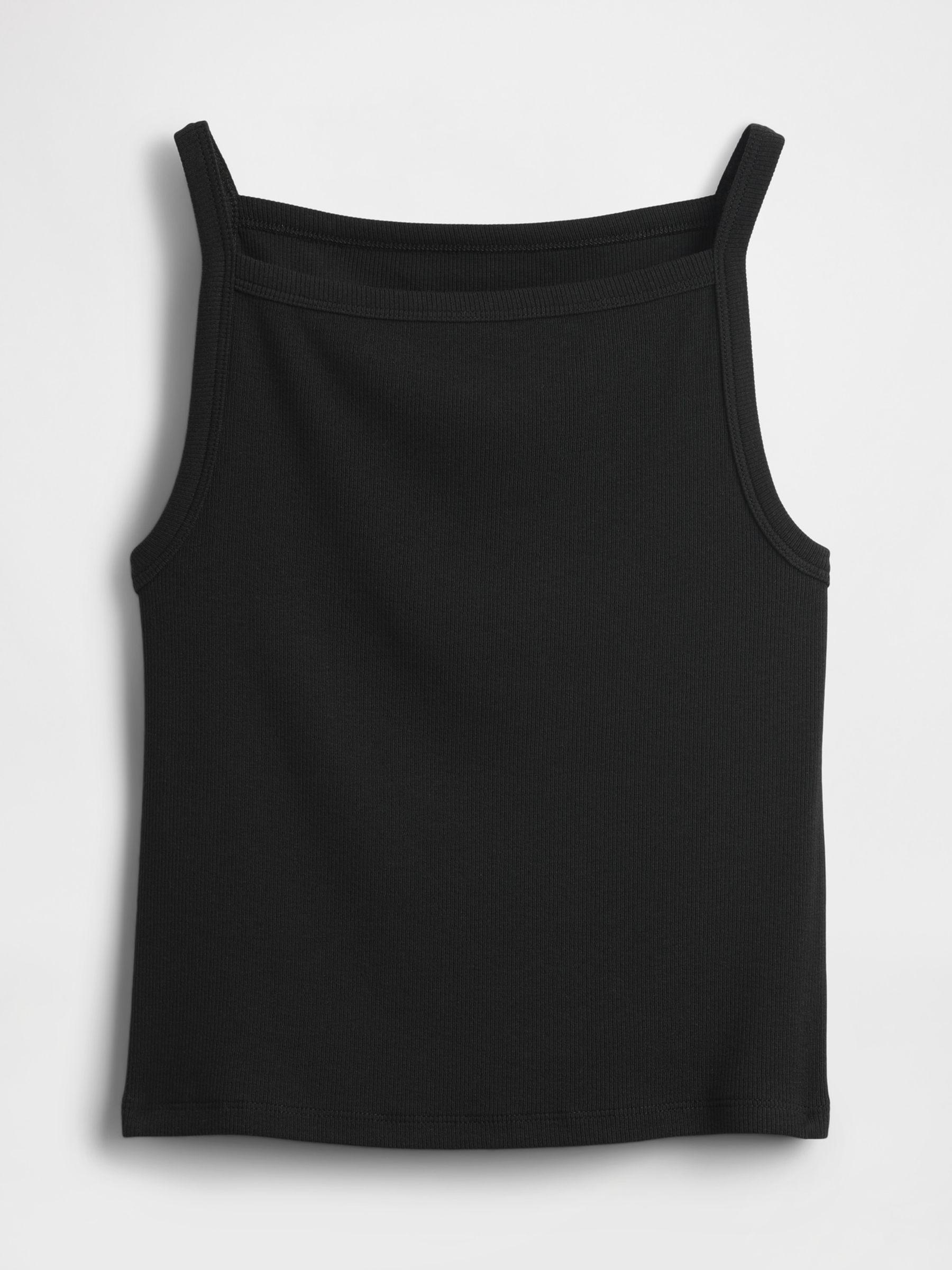 Black Modern Apron-Neck Crop Vest - Image 4 of 4