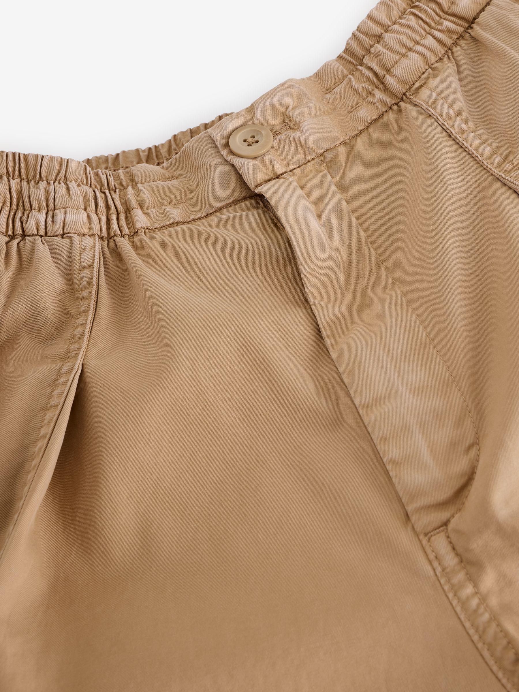 Brown Mid Rise Twill Barrel Trousers - Image 10 of 13