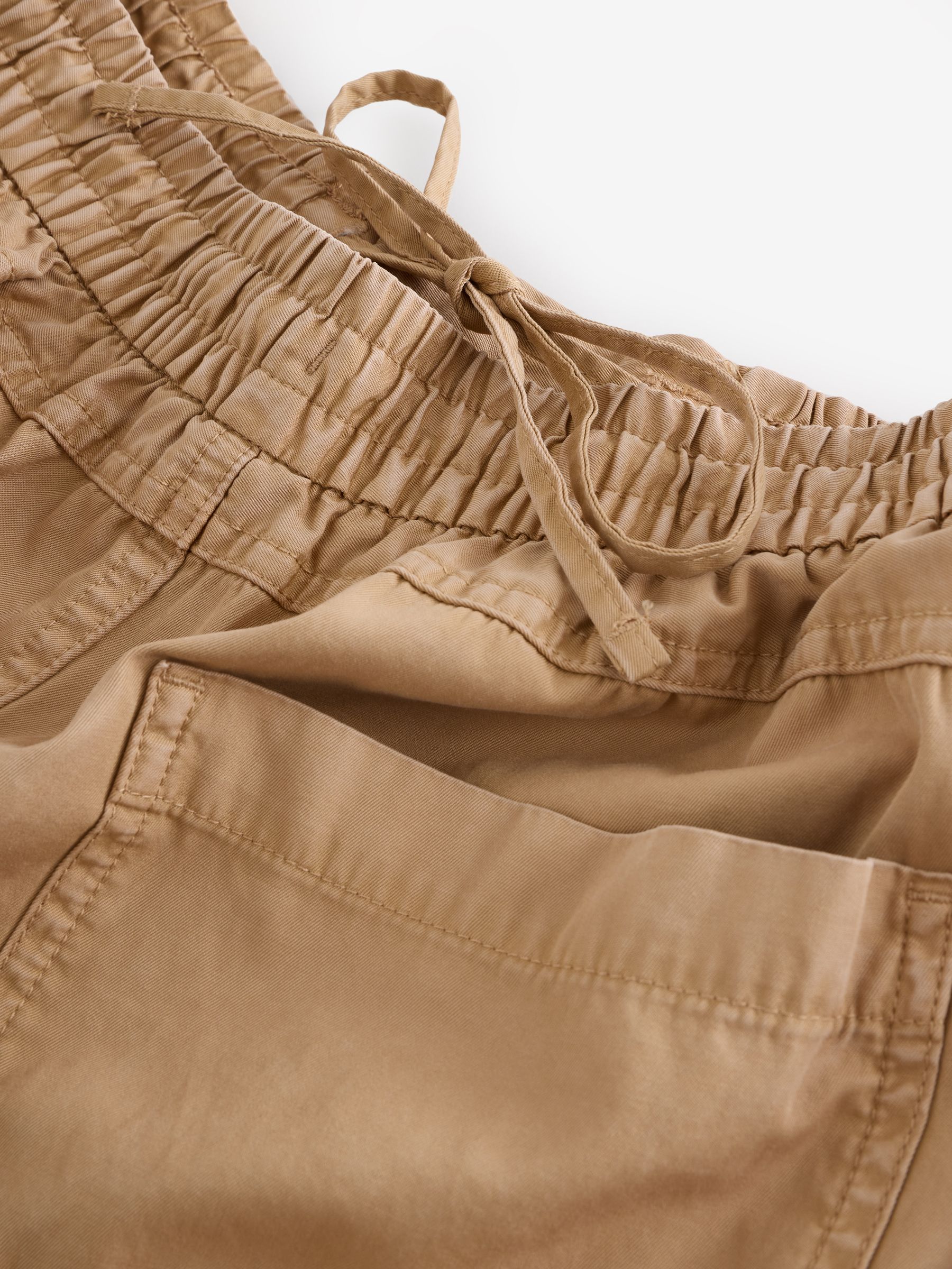Brown Mid Rise Twill Barrel Trousers - Image 11 of 13