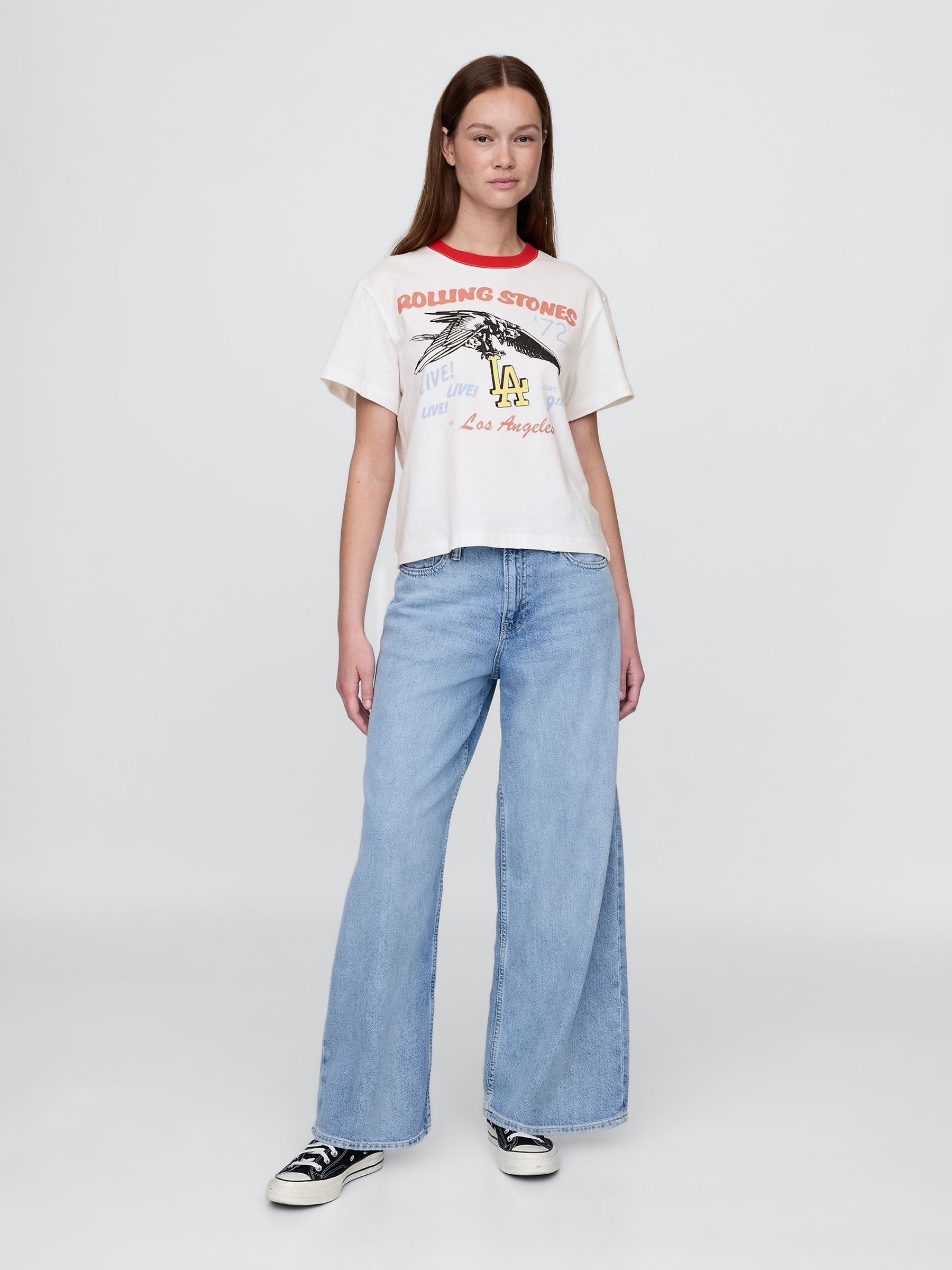 White Rolling Stones Relaxed Graphic Band Tee - Image 3 of 4