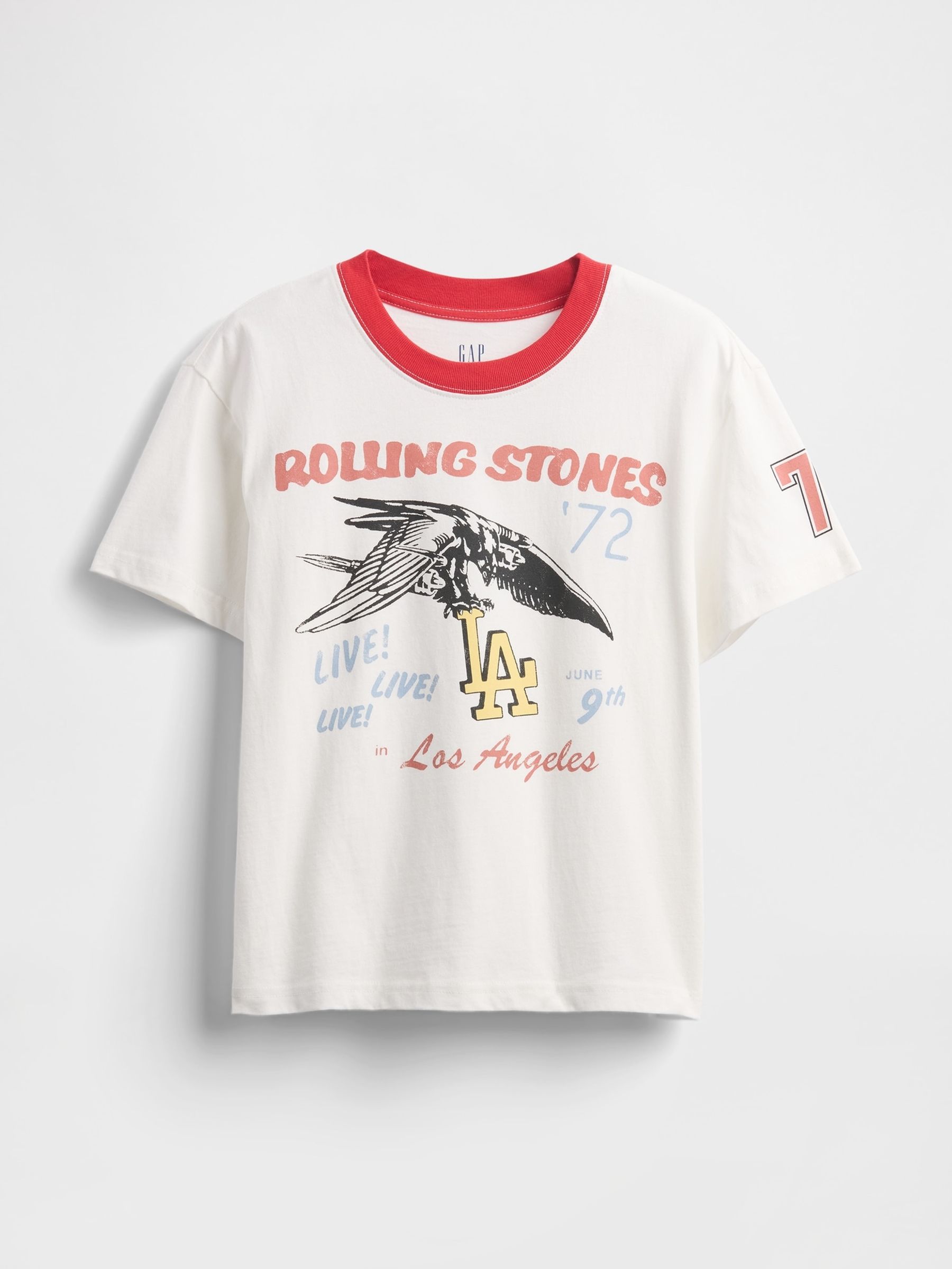 White Rolling Stones Relaxed Graphic Band Tee - Image 4 of 4