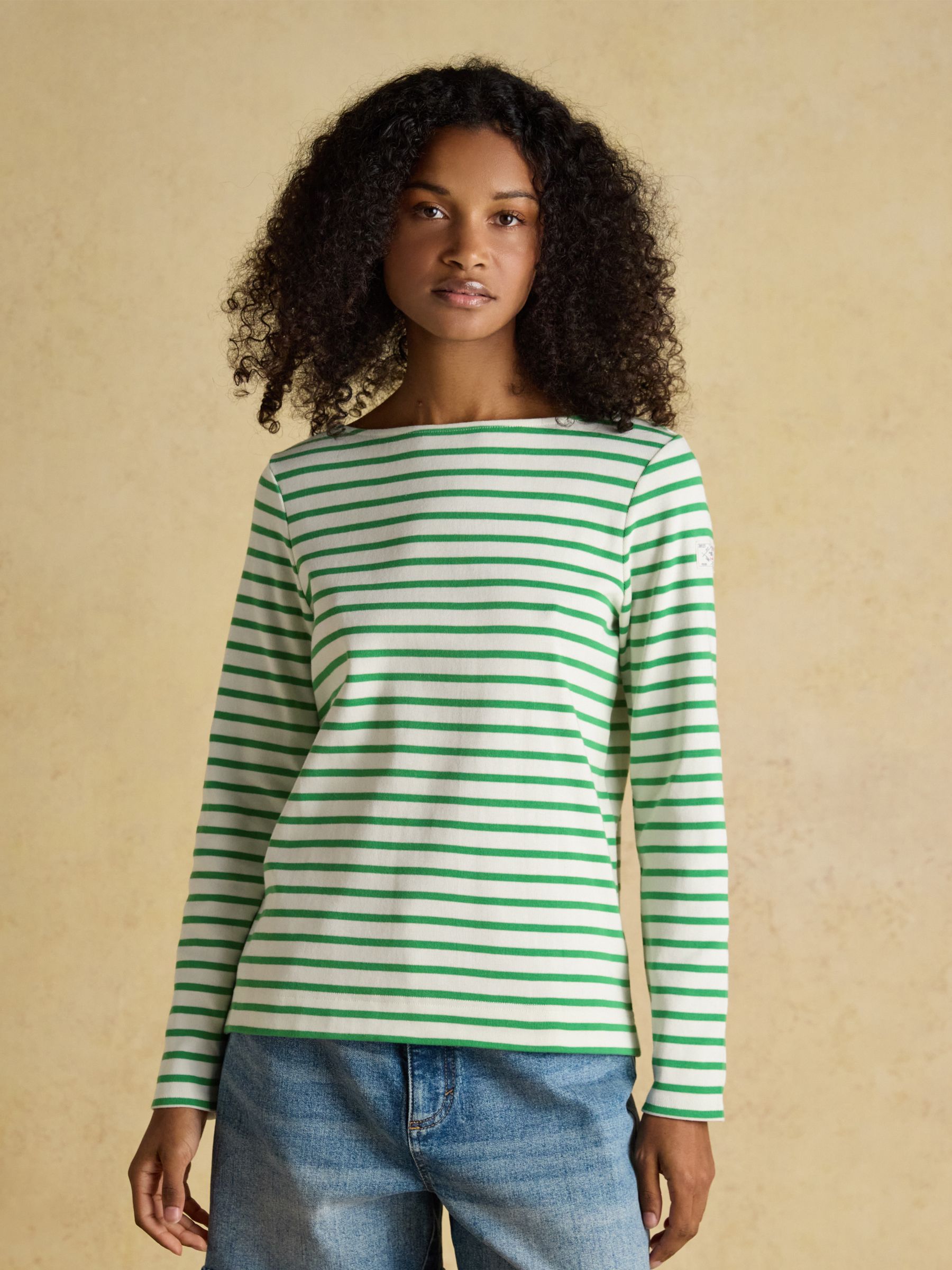 Harbour Red Pink & Green Striped Boat Neck Breton Tops (2 Pack) - Image 2 of 7