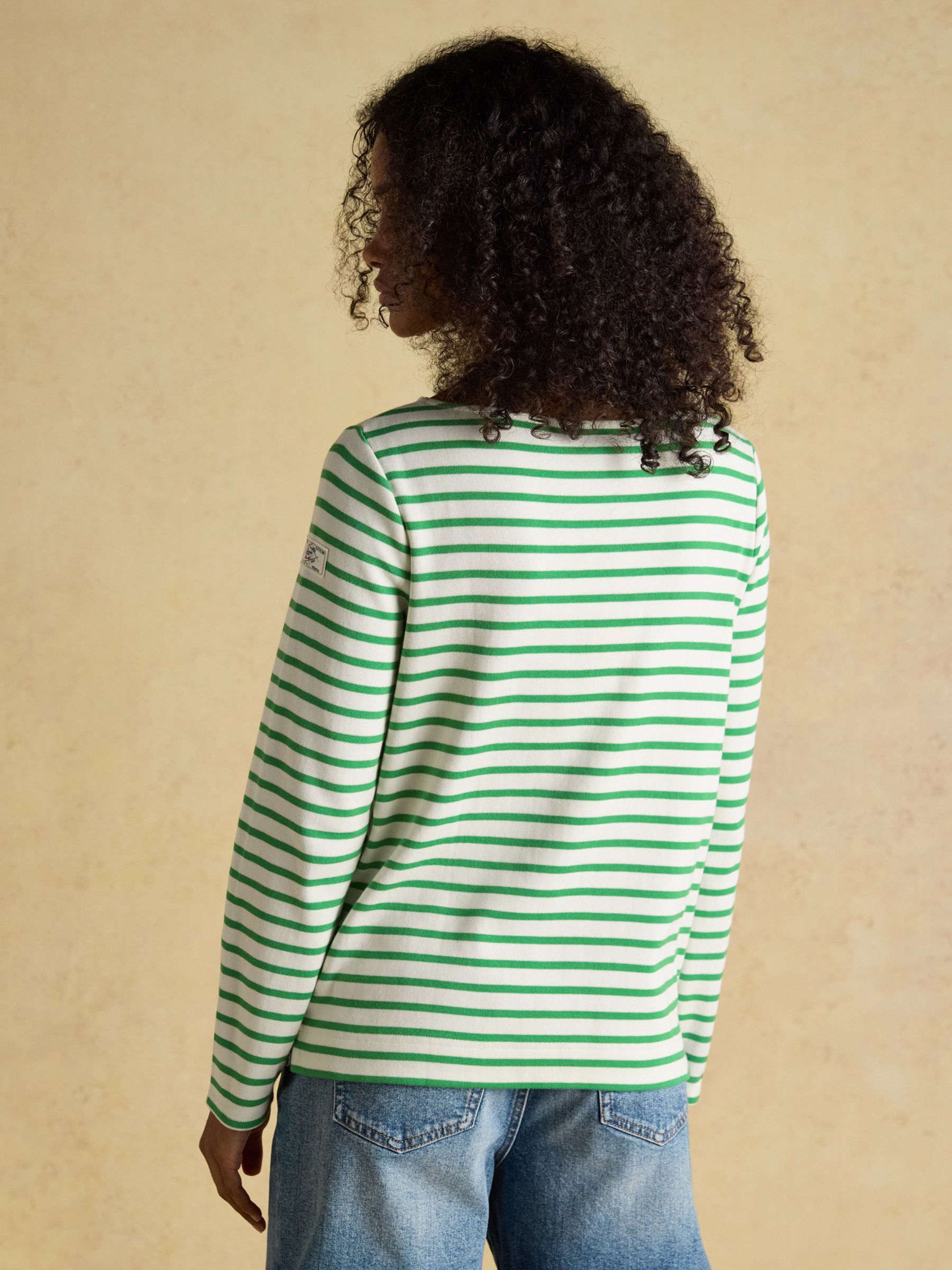 Harbour Red Pink & Green Striped Boat Neck Breton Tops (2 Pack) - Image 4 of 7