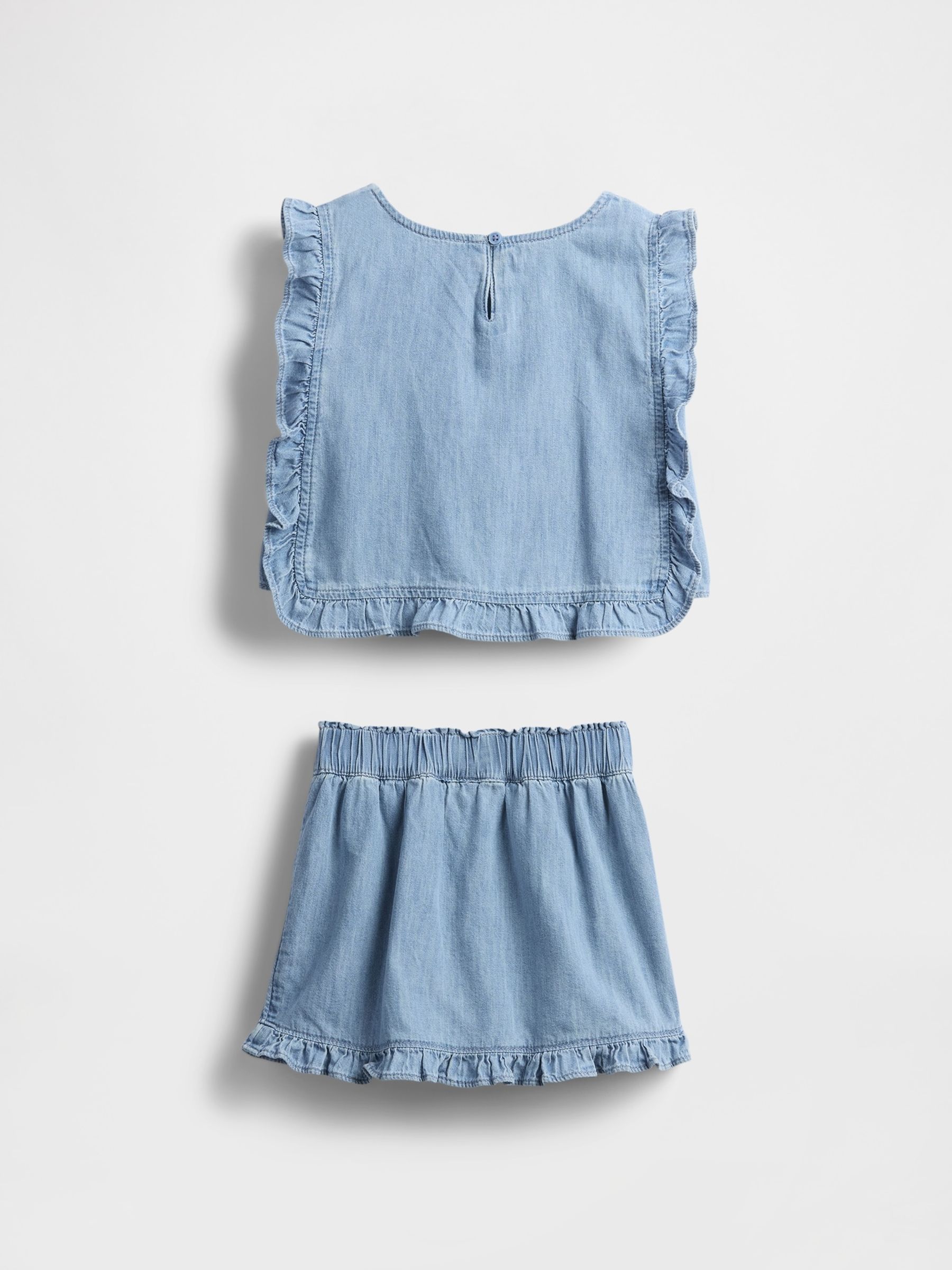 Blue Denim Ruffle Skort Set (6mths-5yrs) - Image 3 of 3