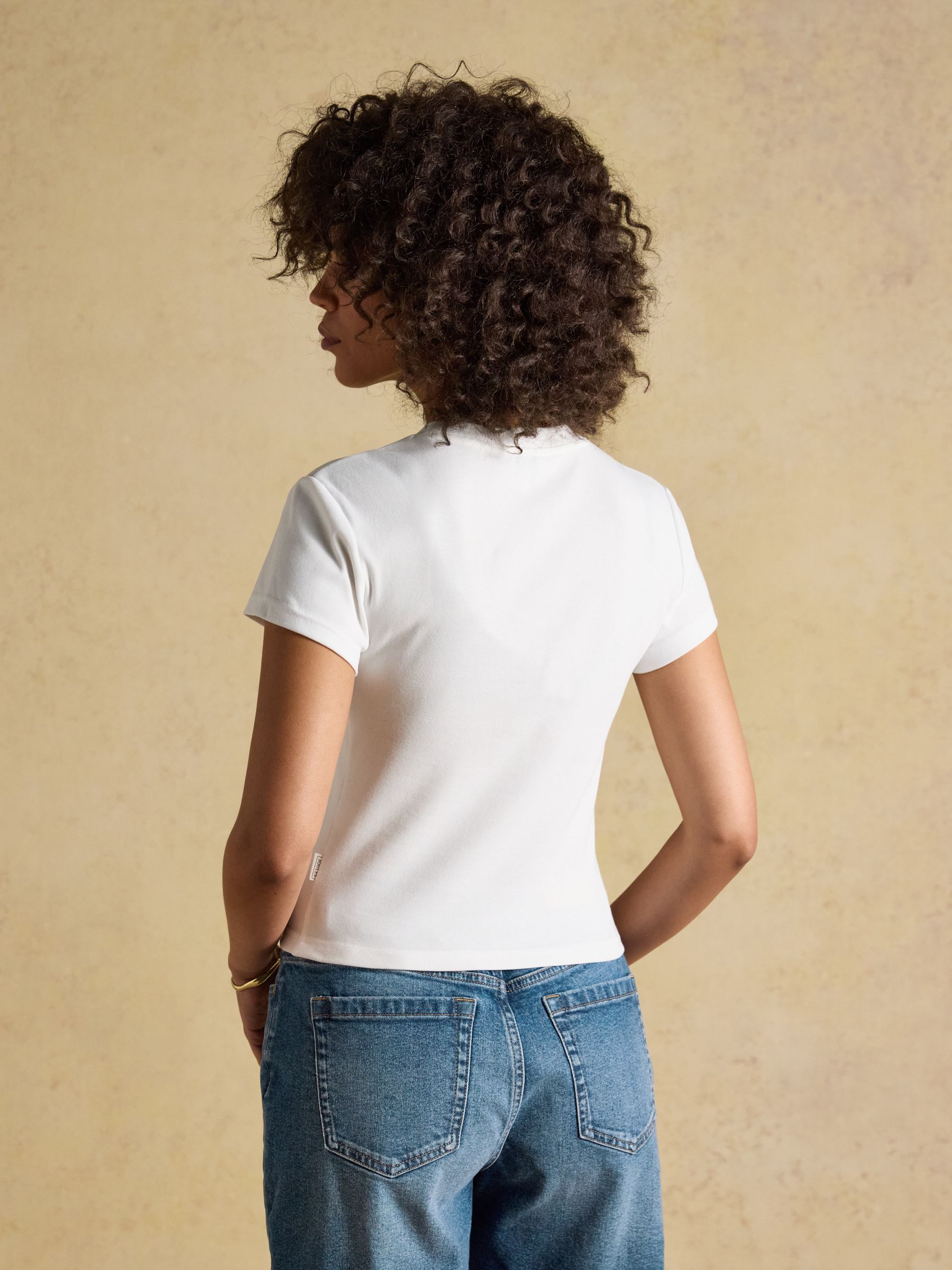 White Into The Blue Fitted Graphic Cotton Rich T-Shirt - Image 5 of 11