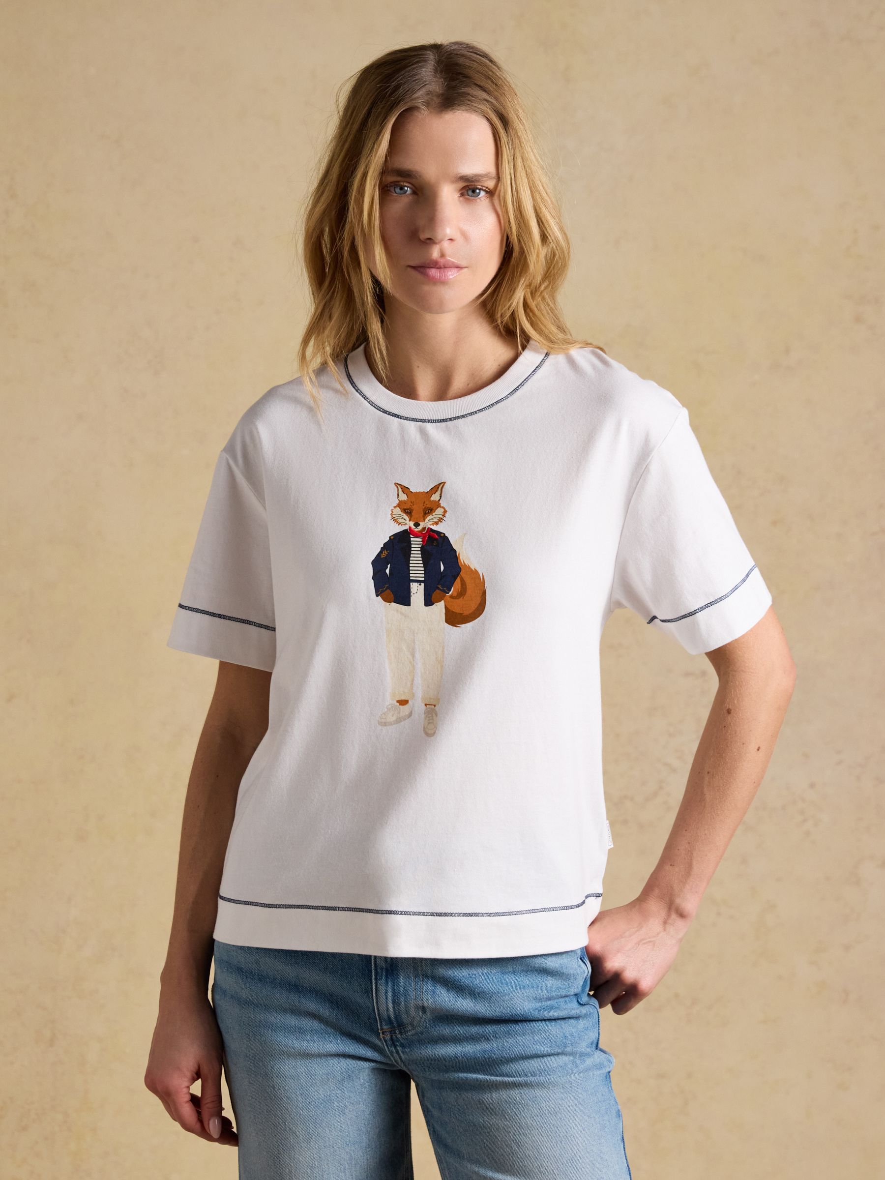 Jonty Fox Graphic Short Sleeve 100% Cotton T-Shirt - Image 1 of 8