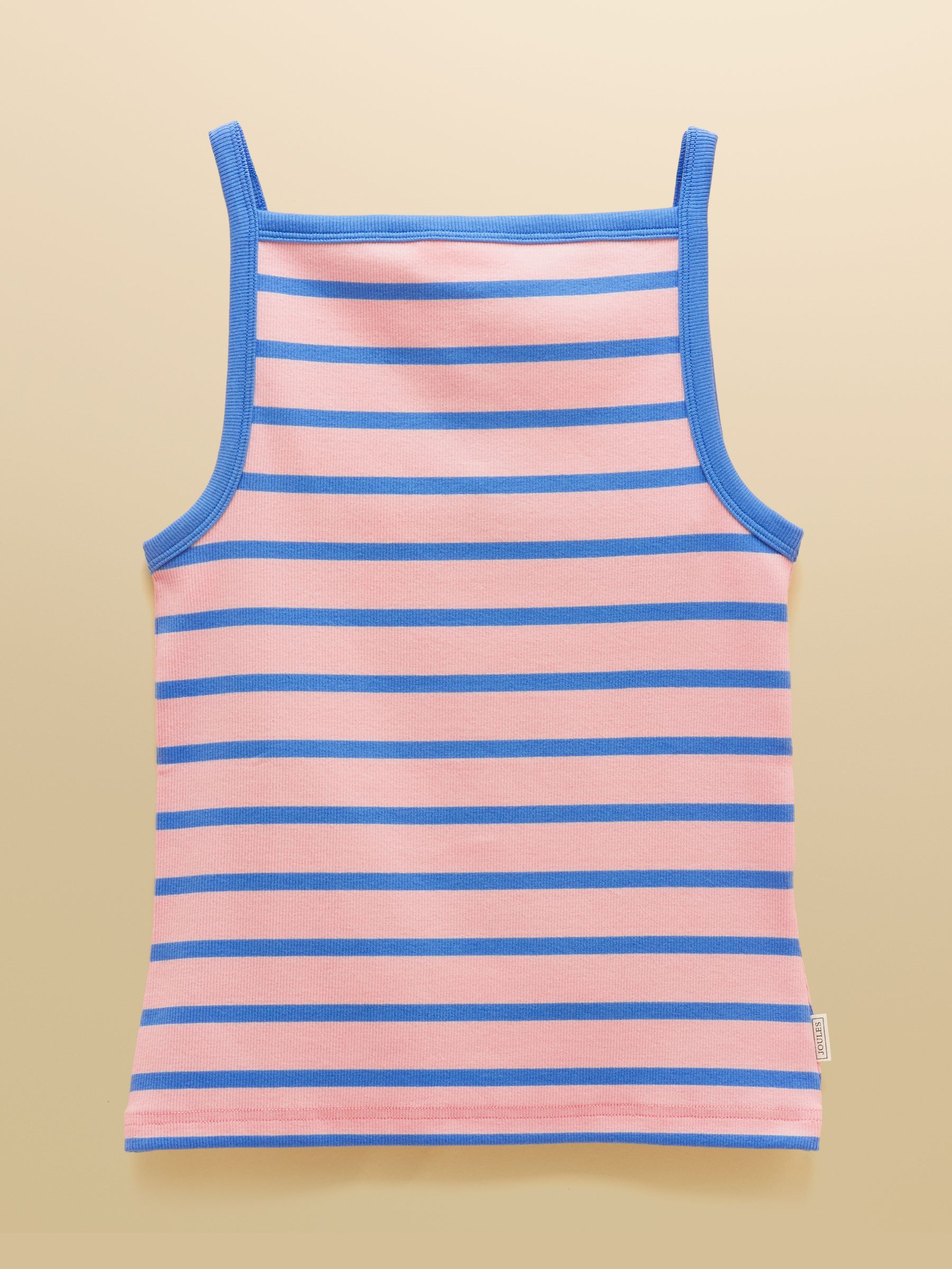 Gia Pink Blue Square Neck Ribbed Vest - Image 7 of 7