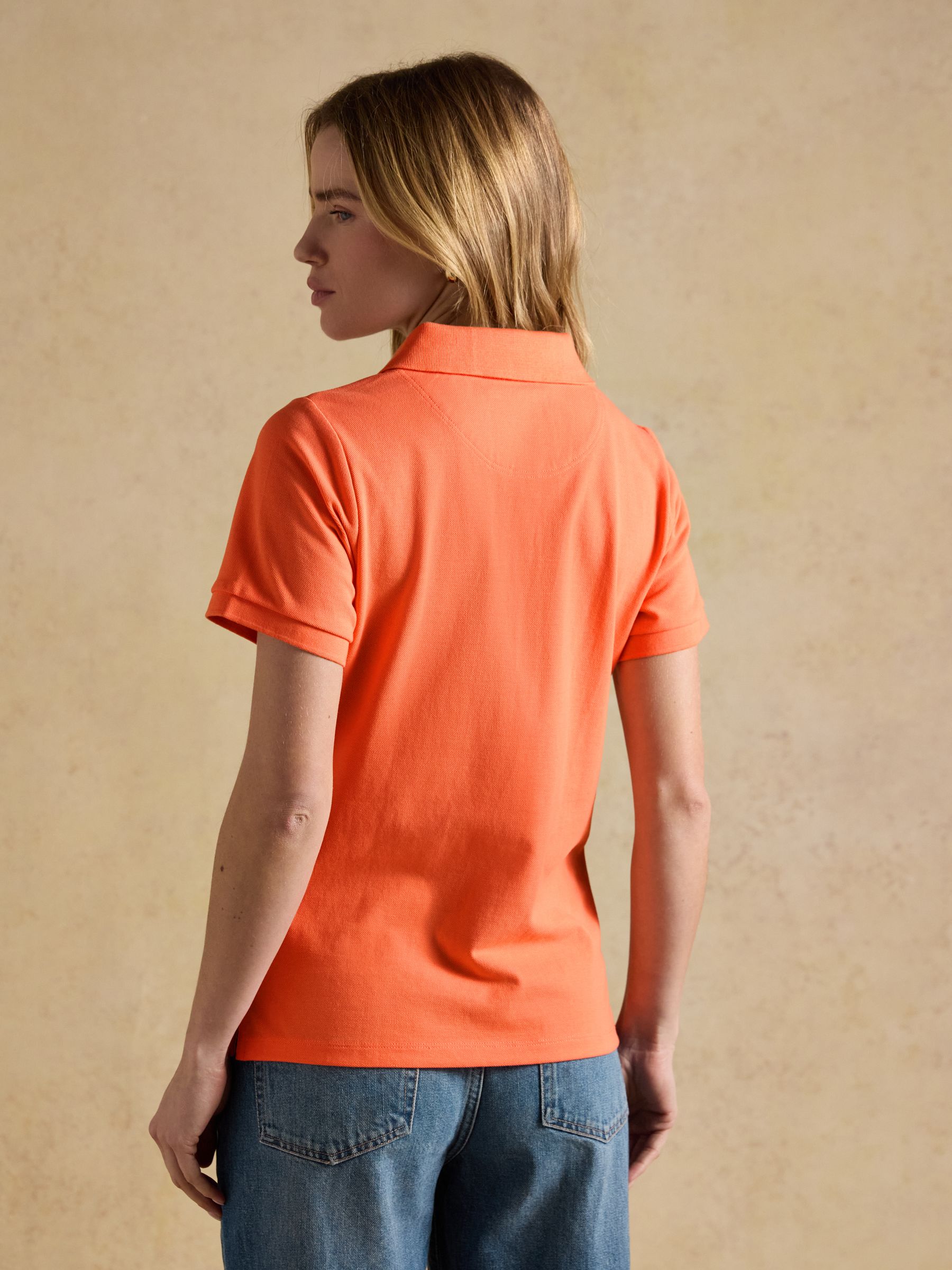 Woody Orange Cotton Pique Short Sleeve Polo Shirt - Image 2 of 10