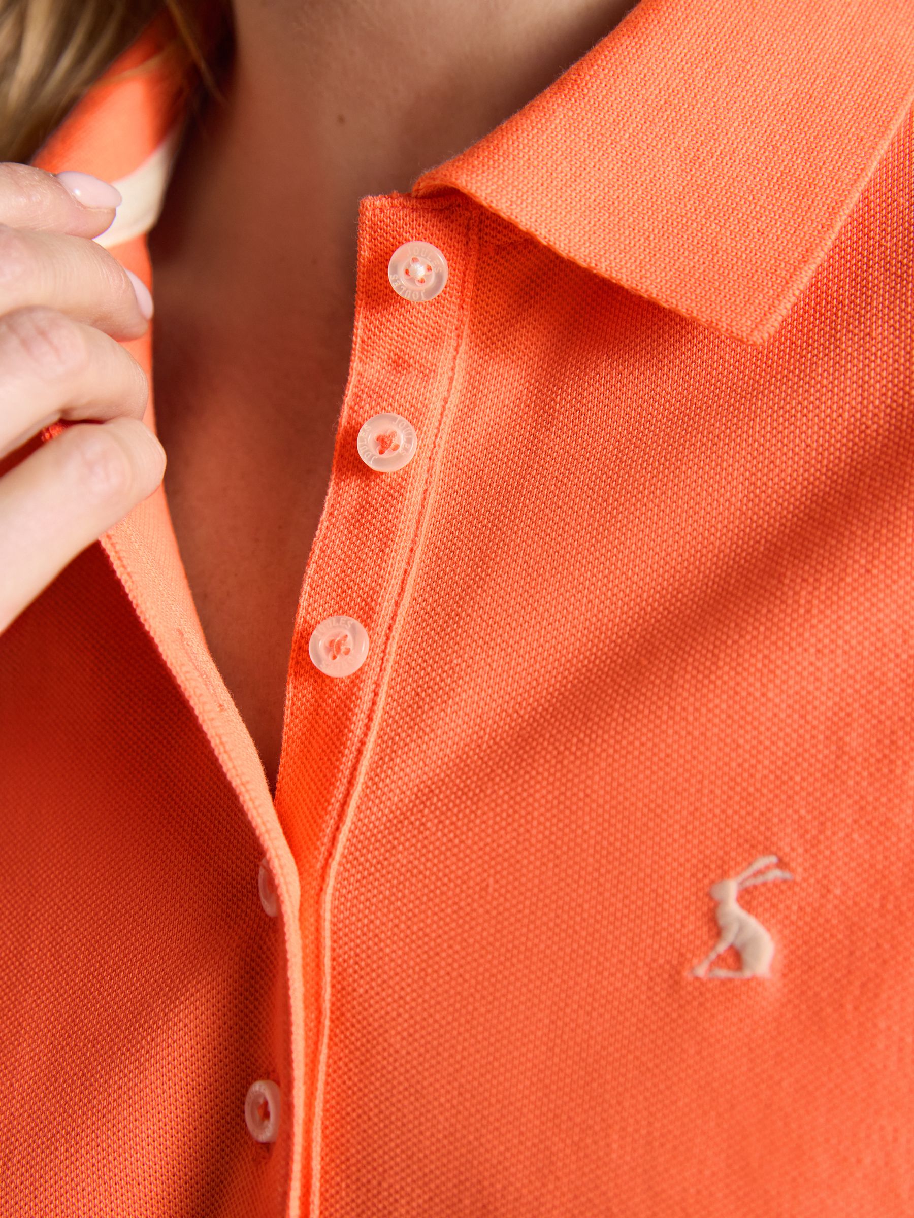 Woody Orange Cotton Pique Short Sleeve Polo Shirt - Image 5 of 10