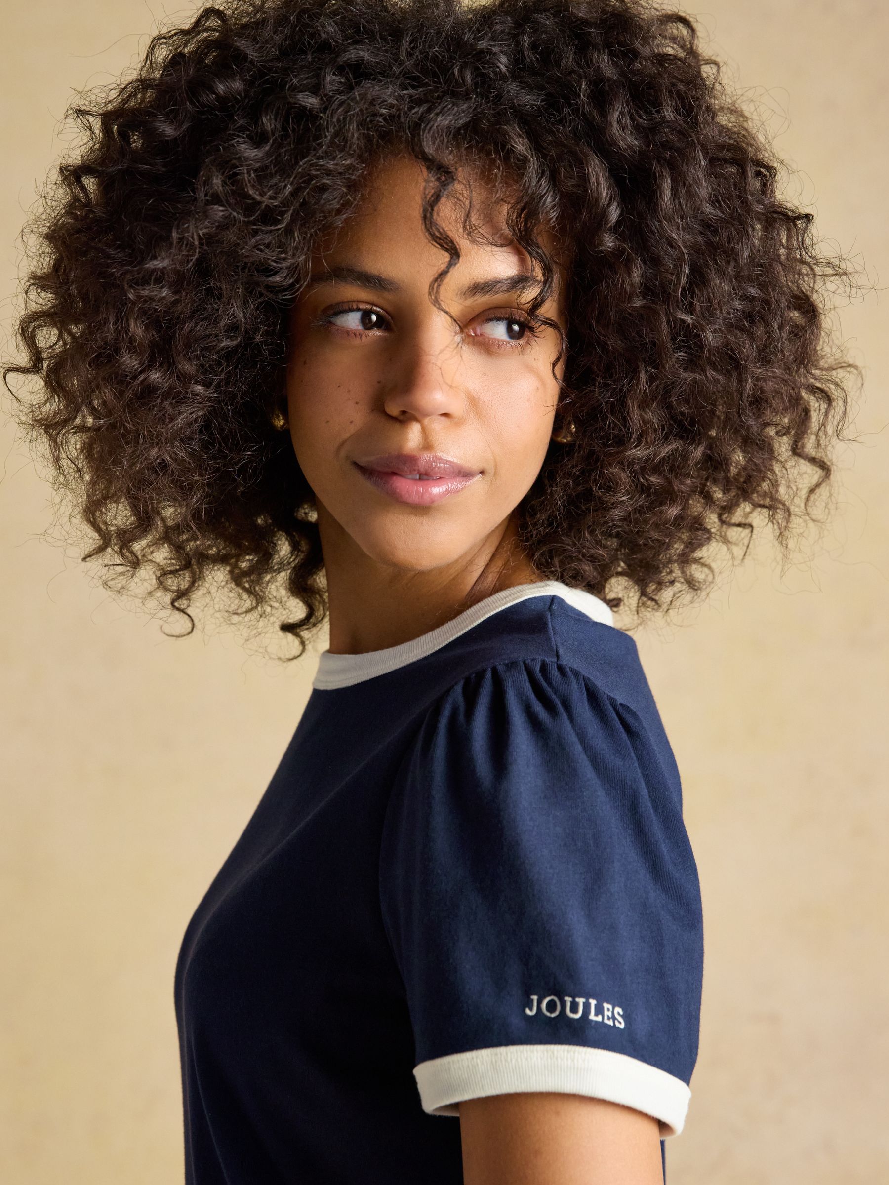 Erin Navy Short Sleeve Jersey T-Shirt - Image 4 of 7